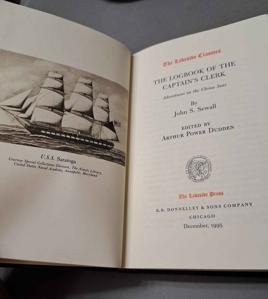 Vintage 1996 edition The Logbook of the Captain's Clerk: Adventures in the China Seas by John Sewall