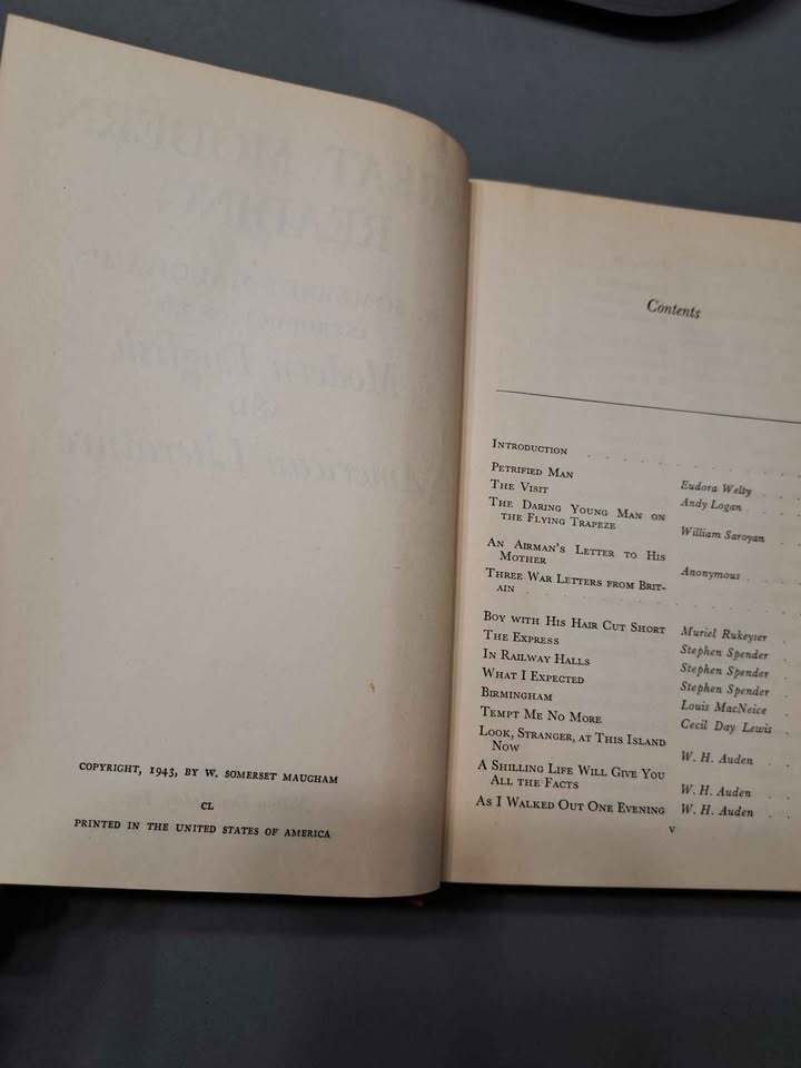 Vintage 1943 Great Modern Reading Maugham's Introduction to Modern English and American Literature