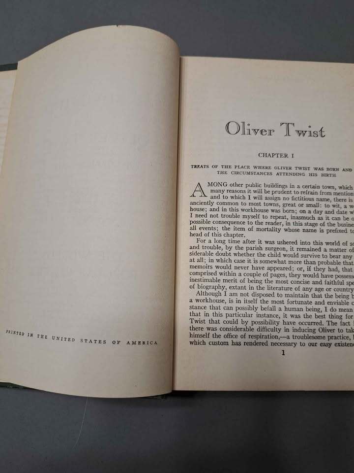 Vintage The Adventures of Oliver Twist by Charles Dickens. The art-type edition