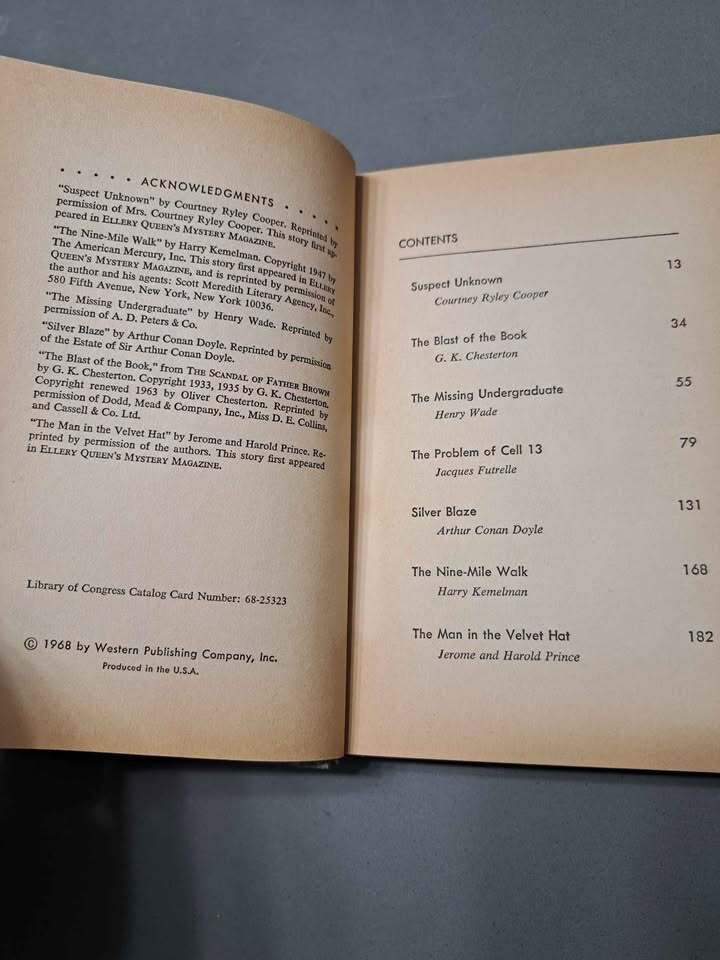 Vintage 1968 Seven Great Detective Stories
