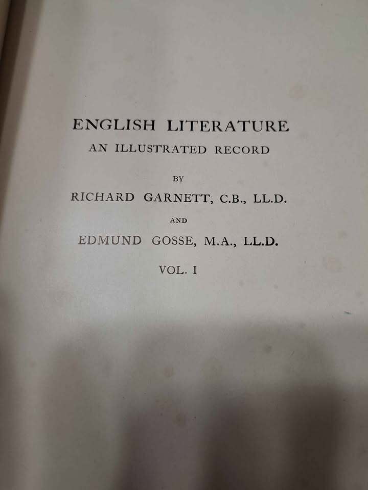 Vintage 1908 An Illustrated History of English Literature Volumes I-IV