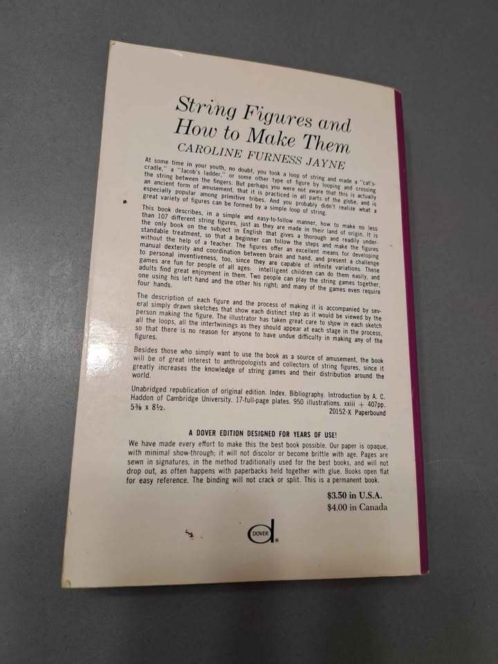 String Figures and How to Make Them - book by Caroline Furness Jayne