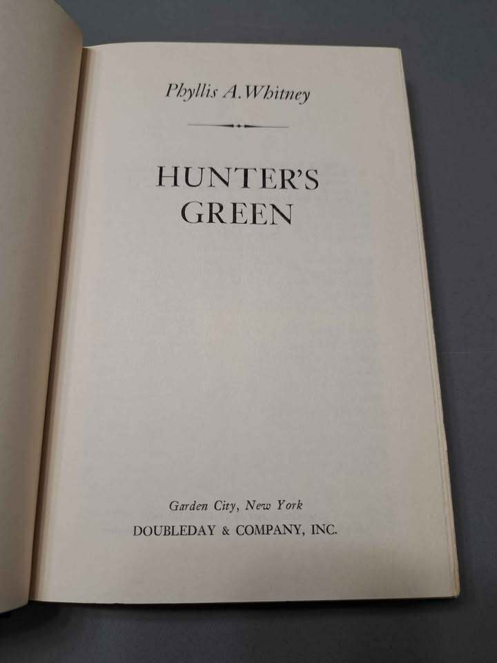 Vintage 1968 Hunter's Green by Phyllis A Whitney
