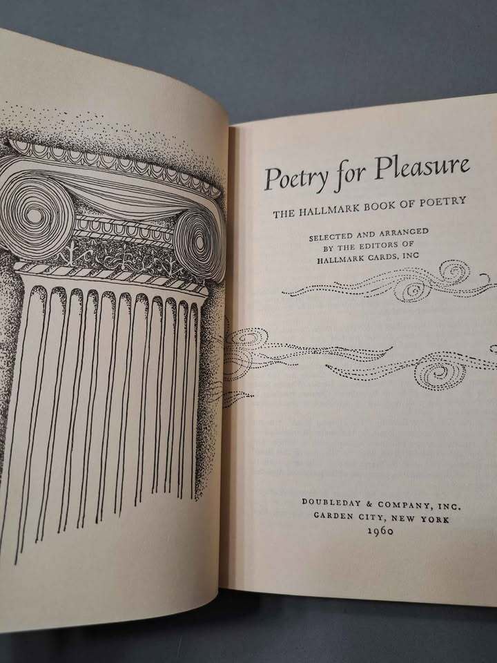 Vintage 1960 Poetry for Pleasure. The Hallmark Book of Poetry