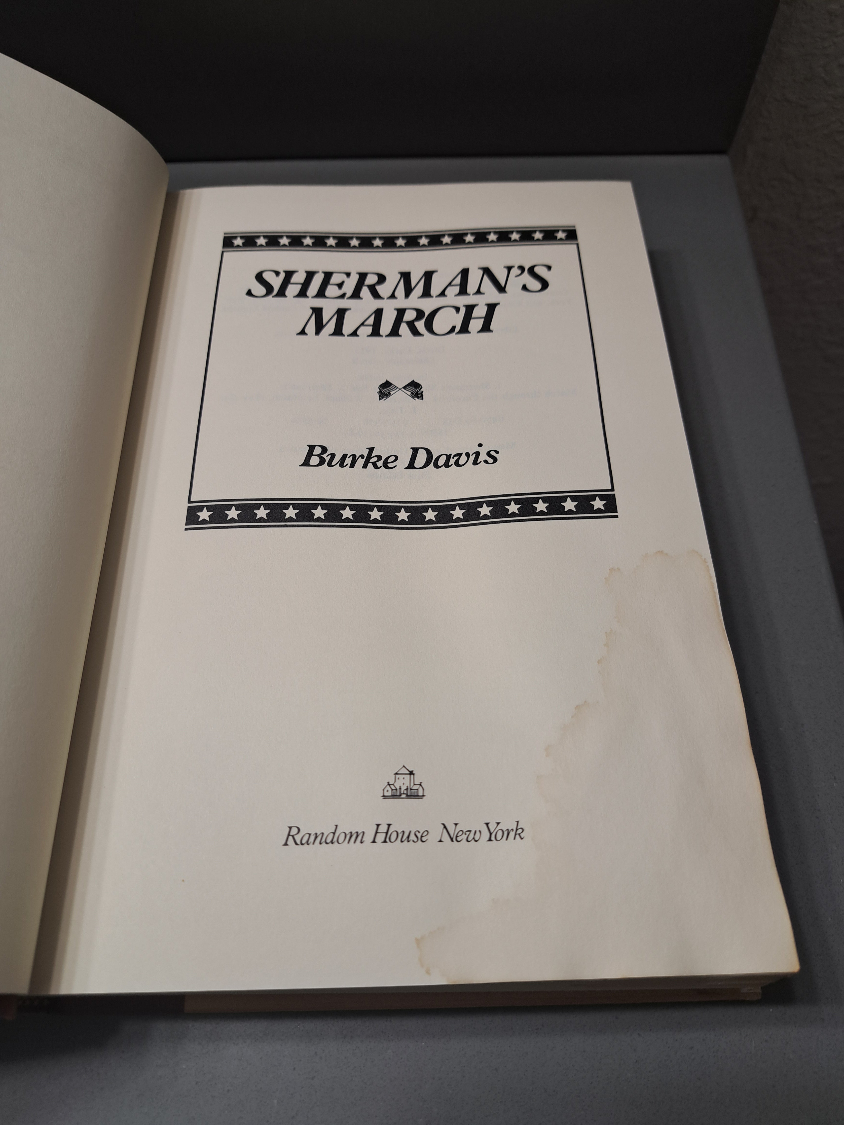 Vintage 1980 first edition of Sherman's March by Burke Davis