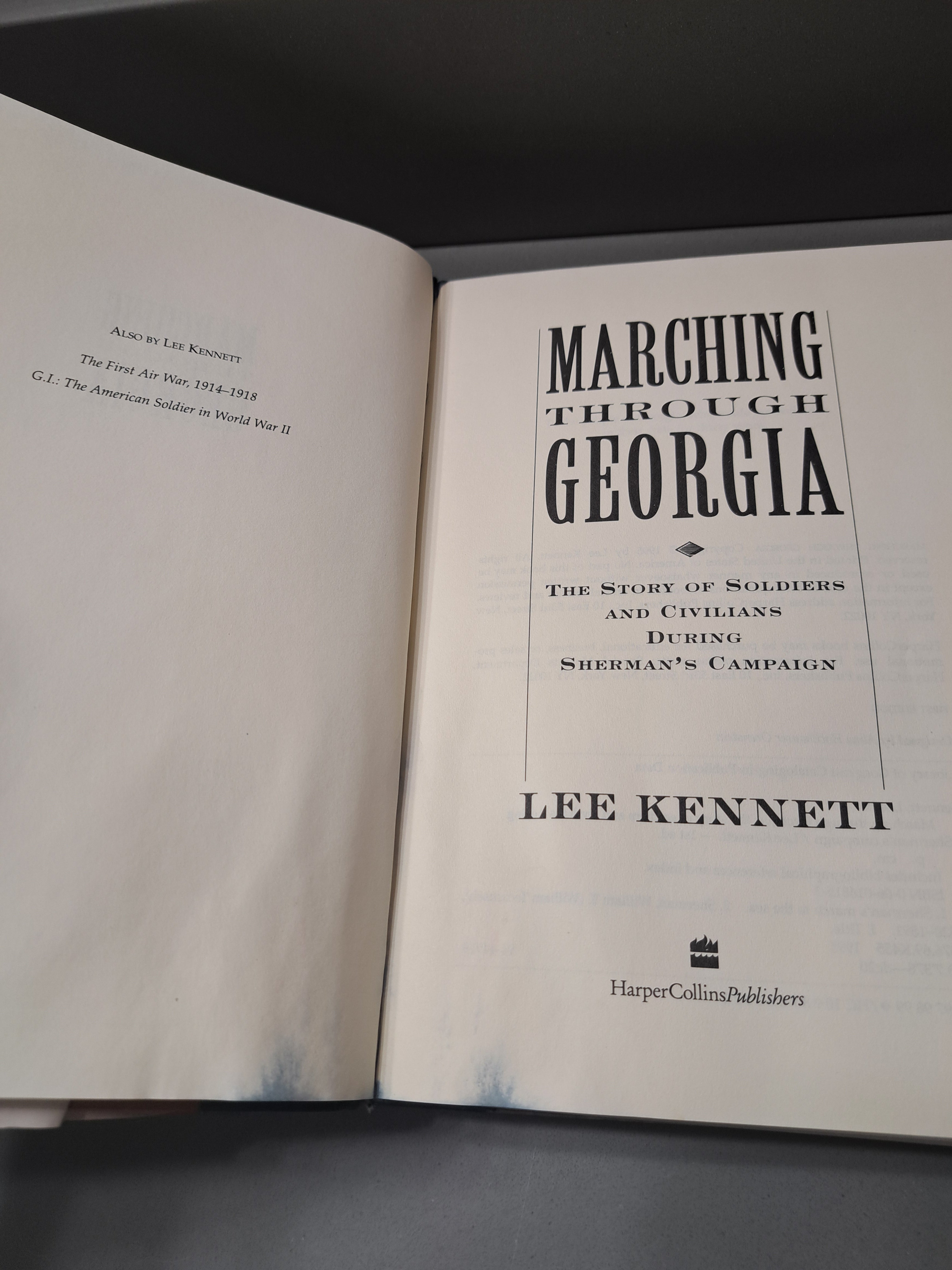 First edition of Marching Through Georgia by Lee Kennett