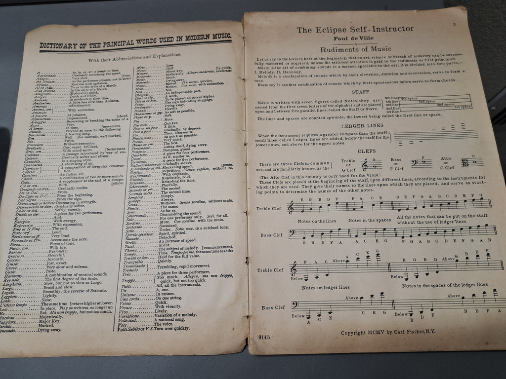Vintage The Eclipse: Self Instructor for Slide Trombone by Paul de Ville