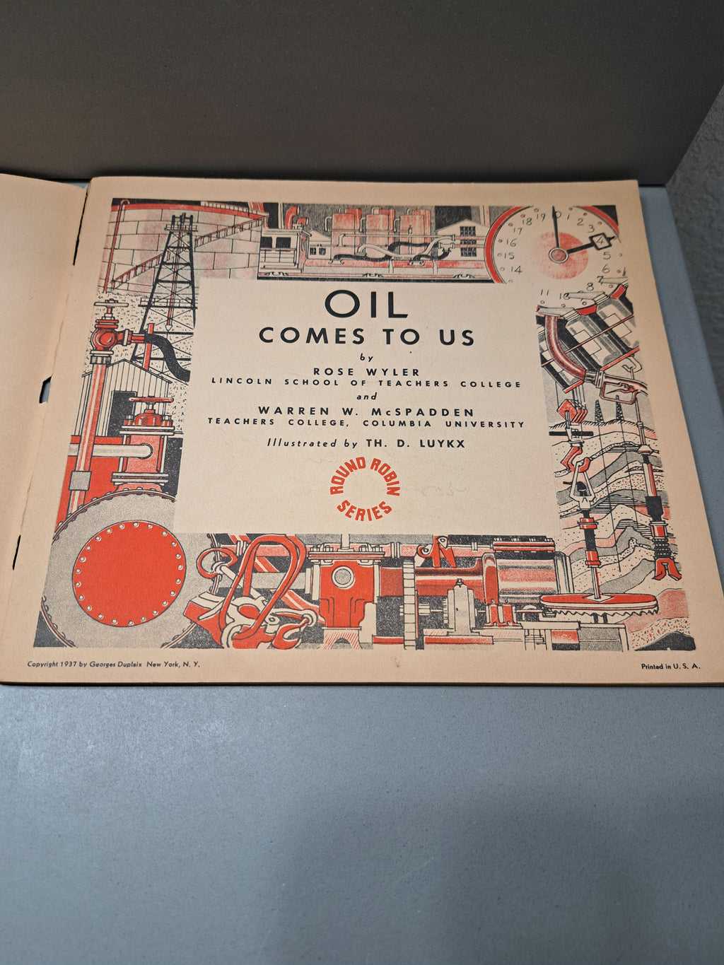 Vintage 1937 Oil comes to Us by Rose Wyler & Warren W McSpadden