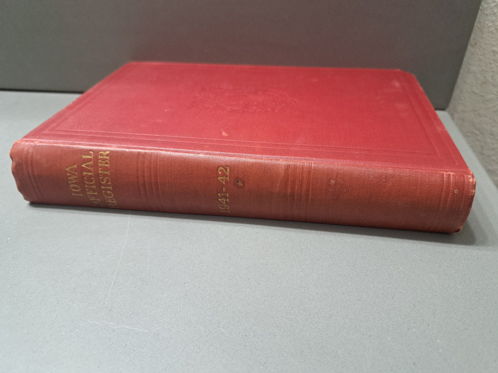Vintage 1942 Iowa Official Register 1941-1942