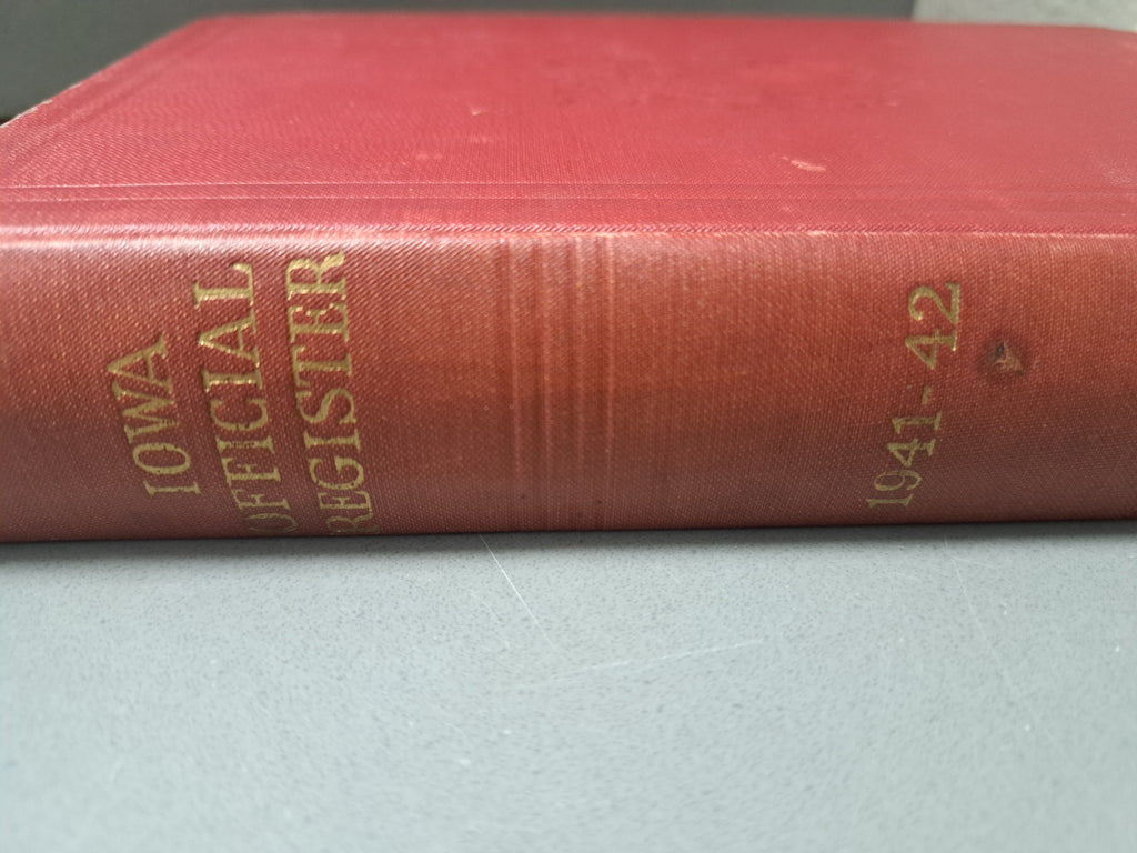 Vintage 1942 Iowa Official Register 1941-1942