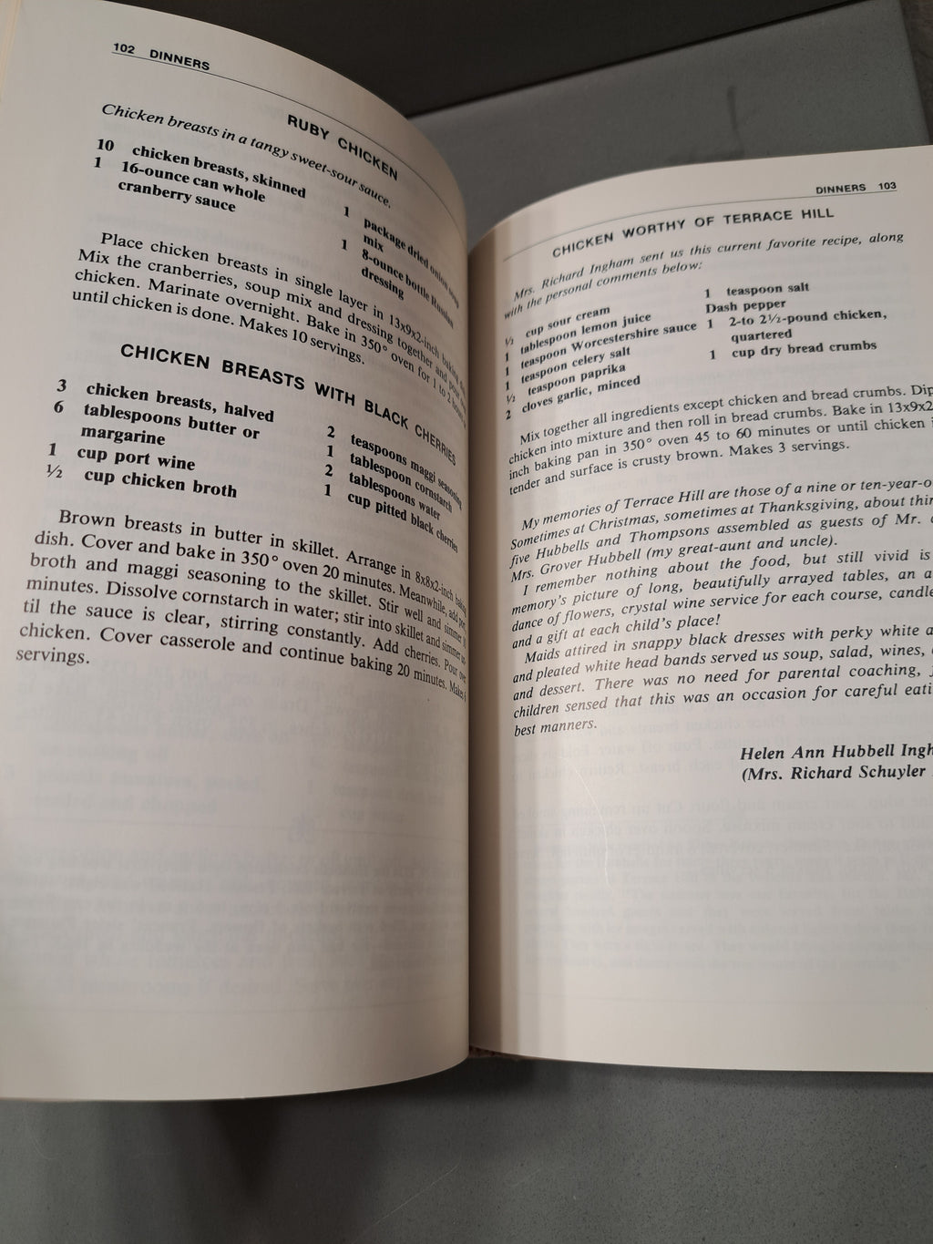 Vintage 1979 2nd edition of A Taste of Terrace Hill