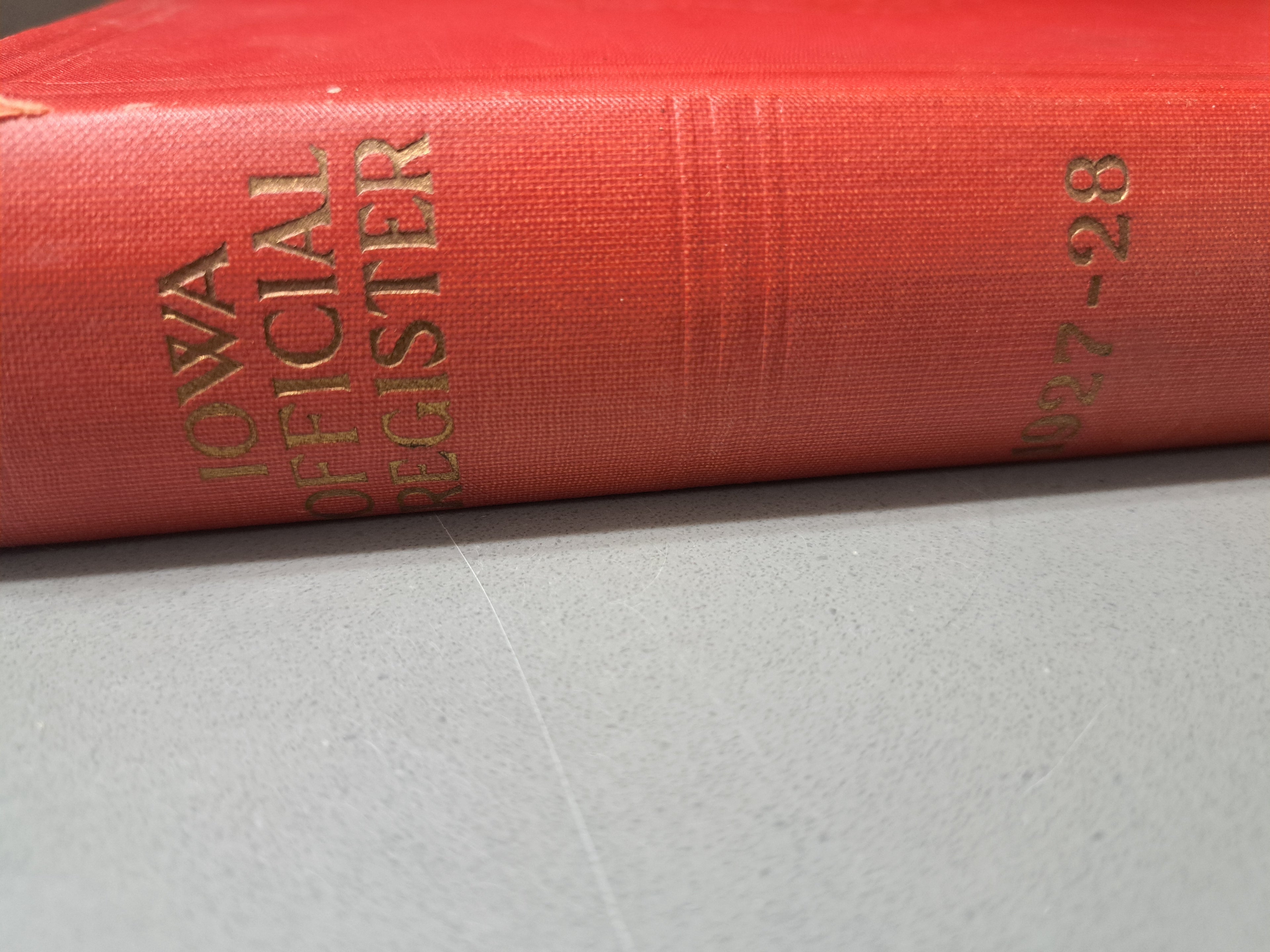 Vintage 1928 Iowa Official Register 1927-1928