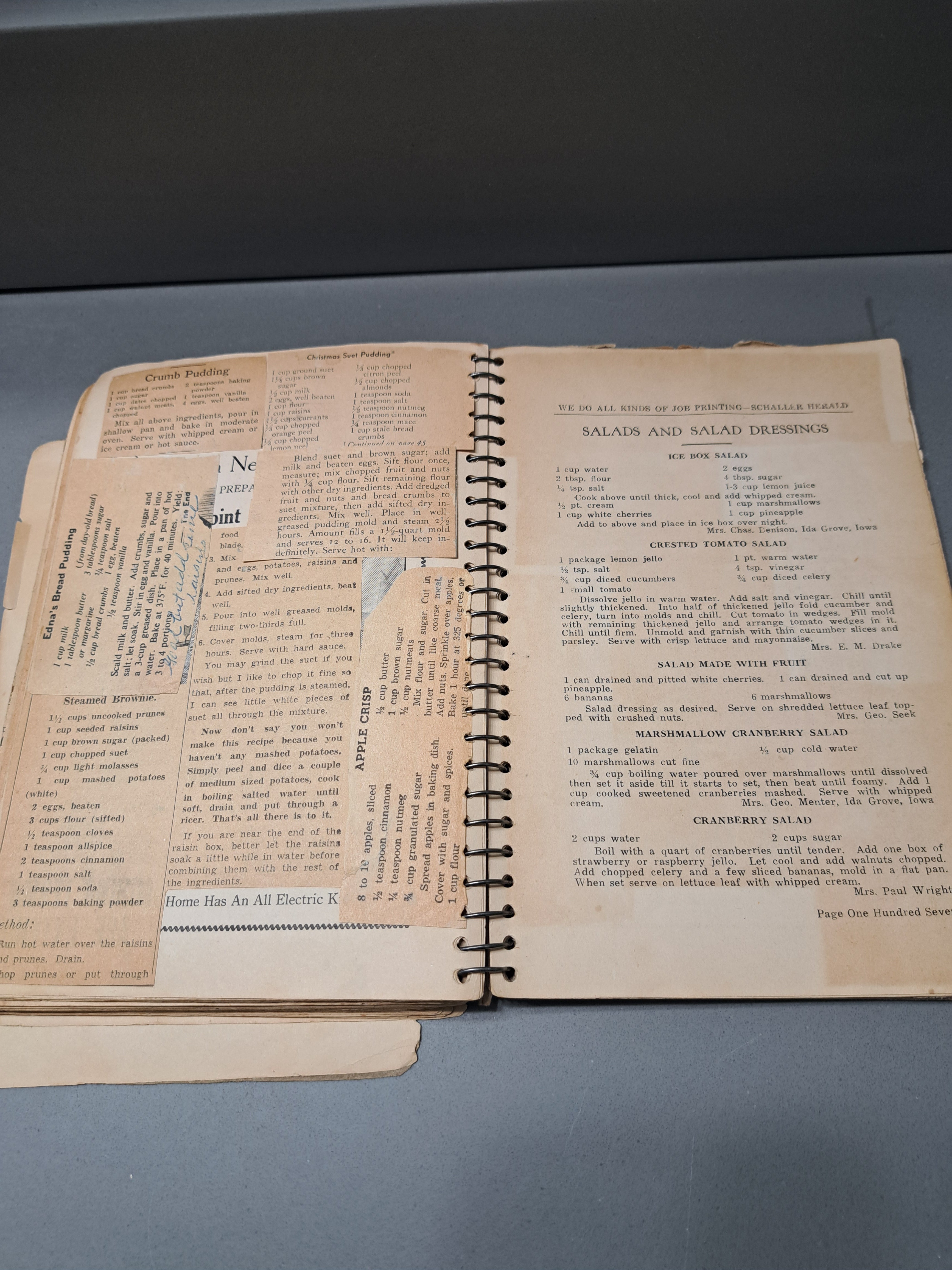 Rare 1937 The Schaller Cook Book sponsored by The Methodist Ladies Aid