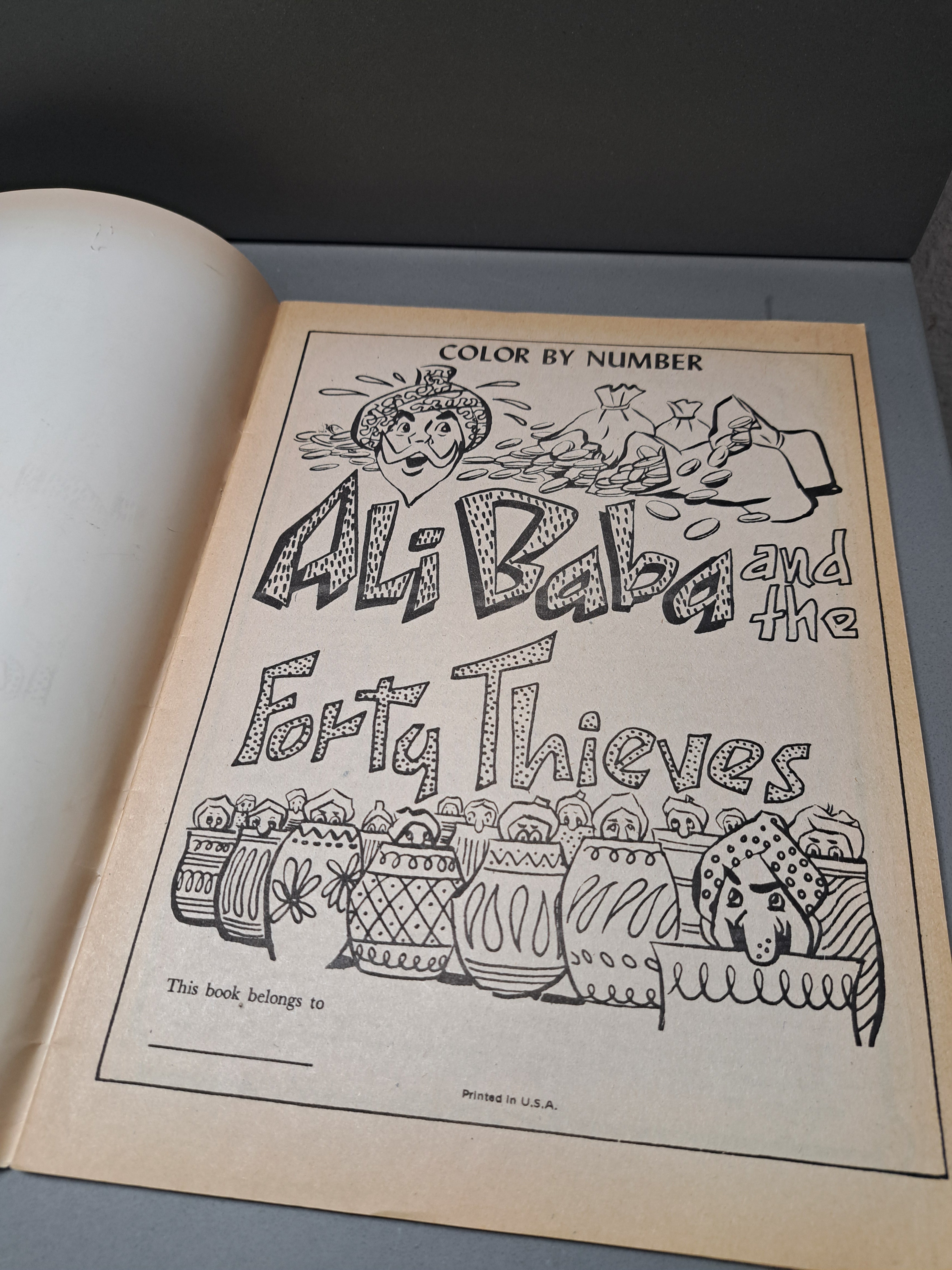 Vintage Color by Number: Ali Baba and the Forty Thieves