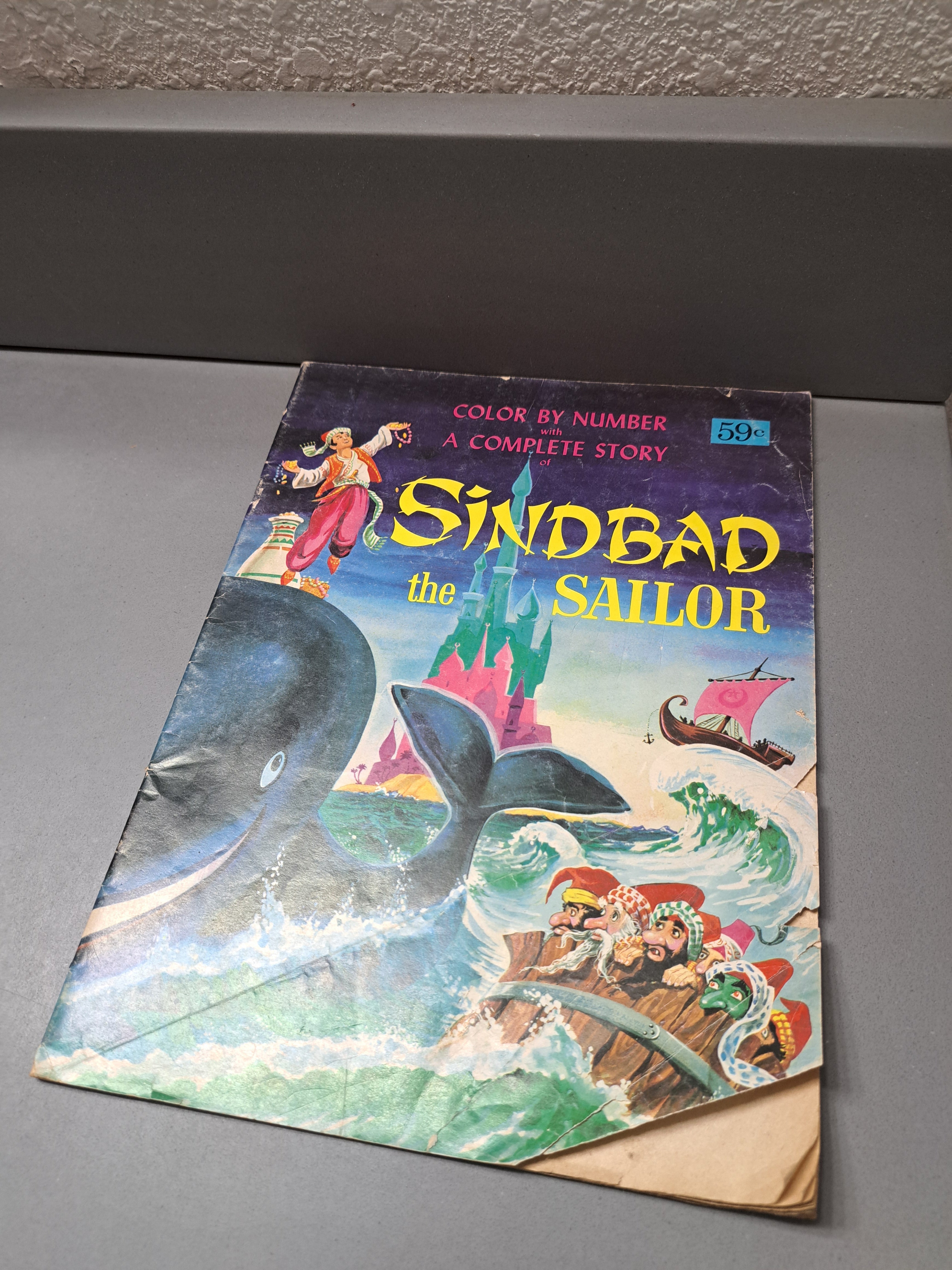 Vintage Color by Number: With a Complete Story of Sinbad the Sailor