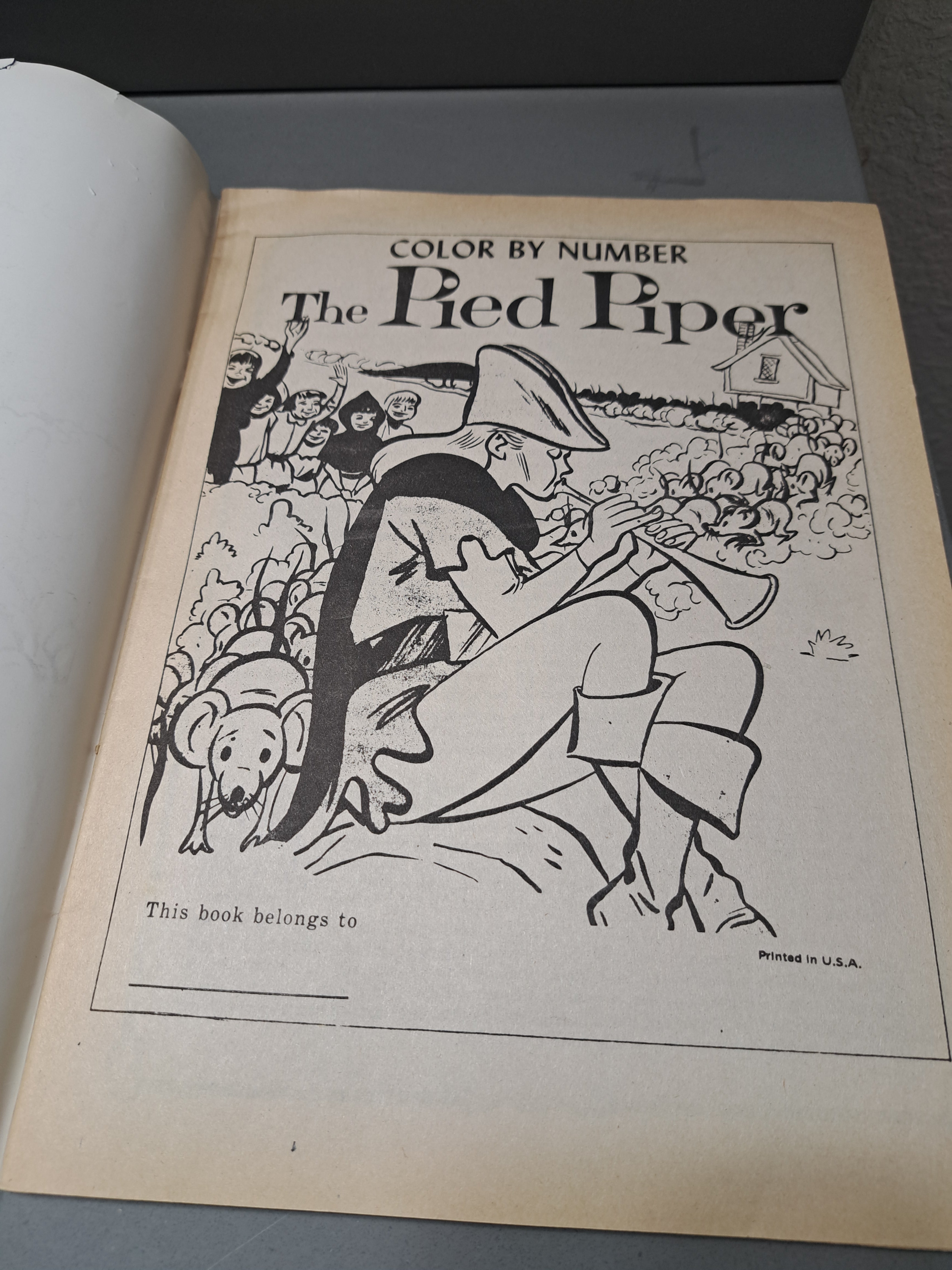 Vintage Color by Number: With a Complete Story of The Pied Piper