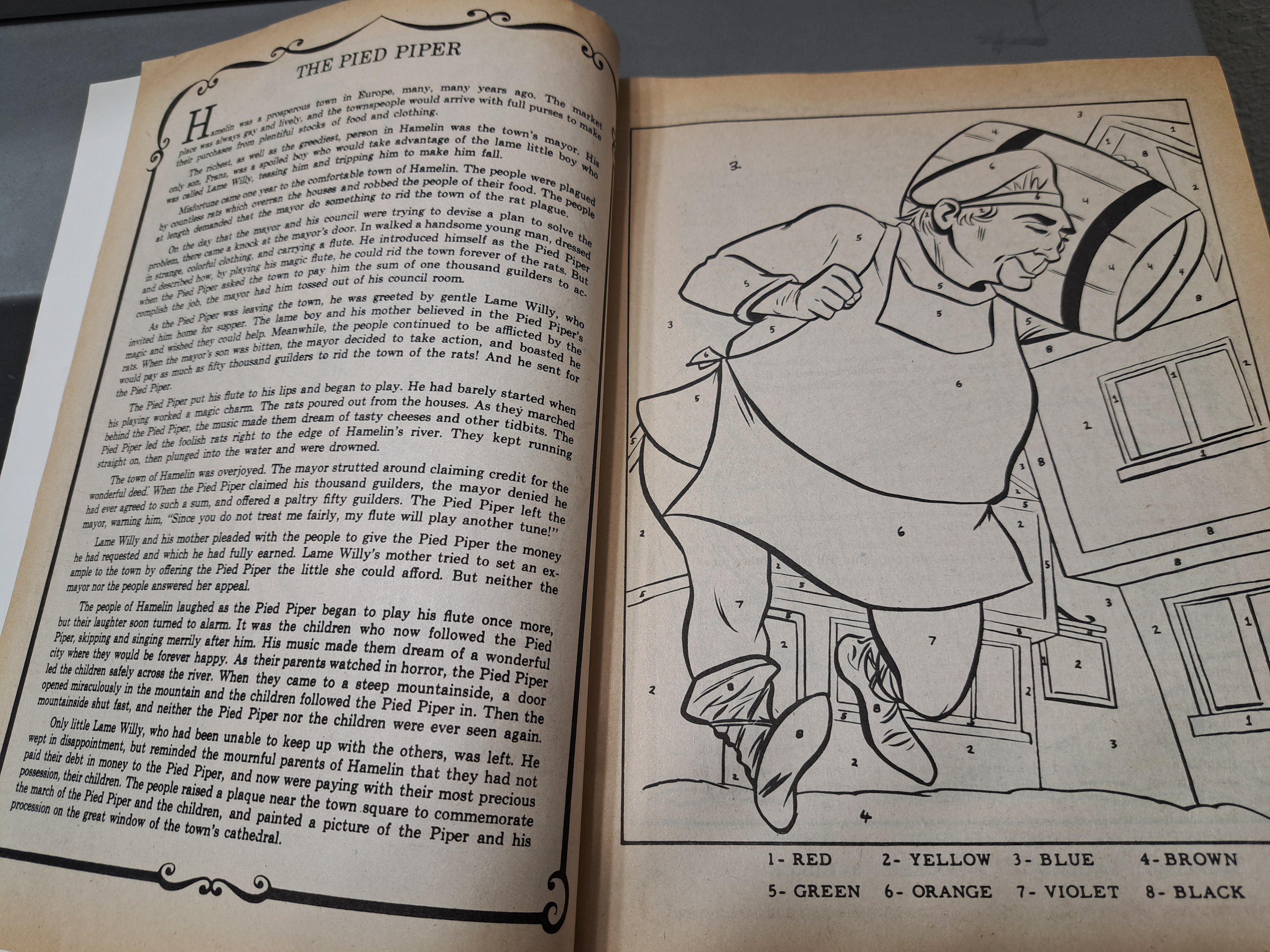 Vintage Color by Number: With a Complete Story of The Pied Piper