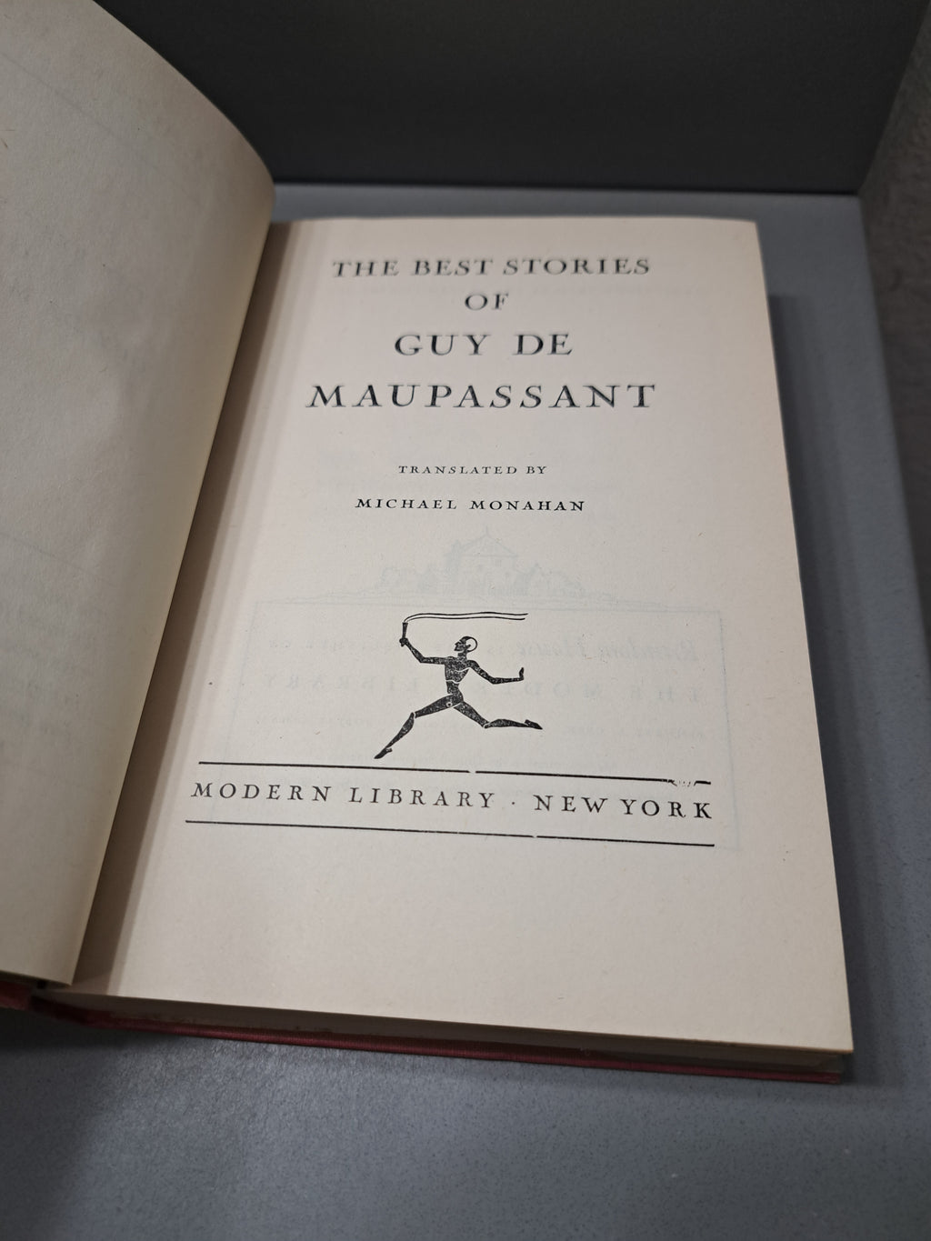 Vintage 1925 The Best Stories of de Maupassant edited and translated by Michael Monahan