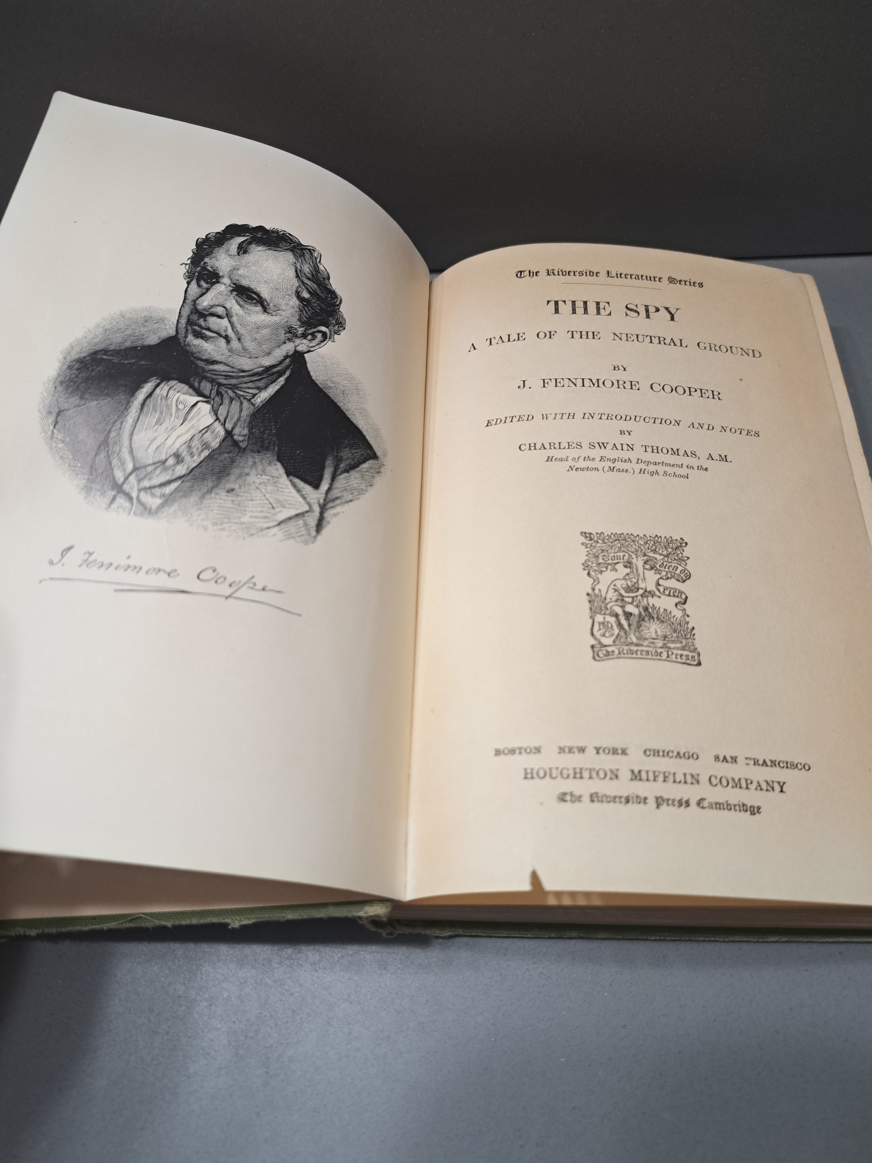Vintage 1911 edition of The Spy: A Tale of the Neutral Ground by J Fenimore Cooper