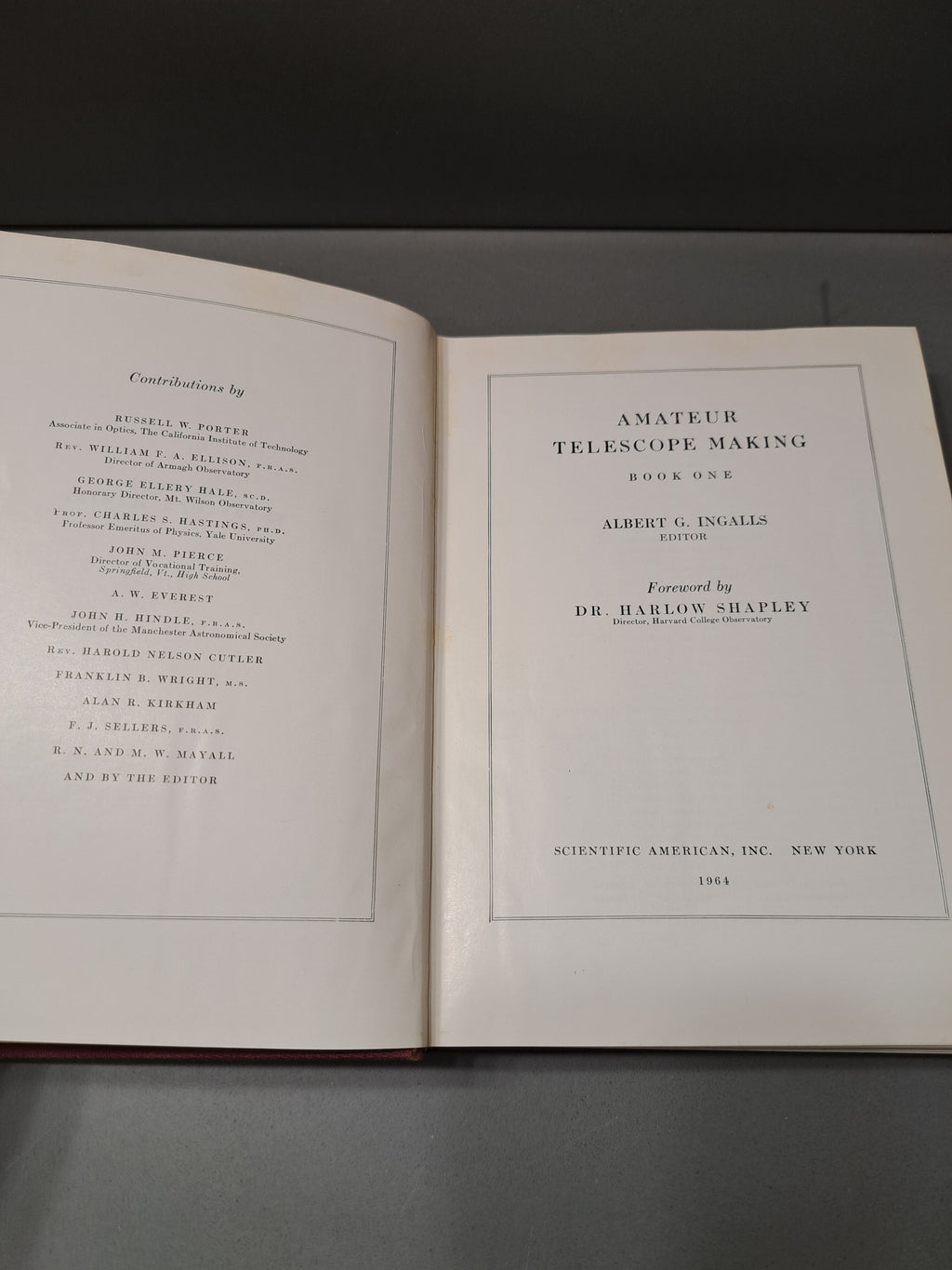 Vintage 1964 Amateur Telescope Making Book One edited by Albert G Ingalls