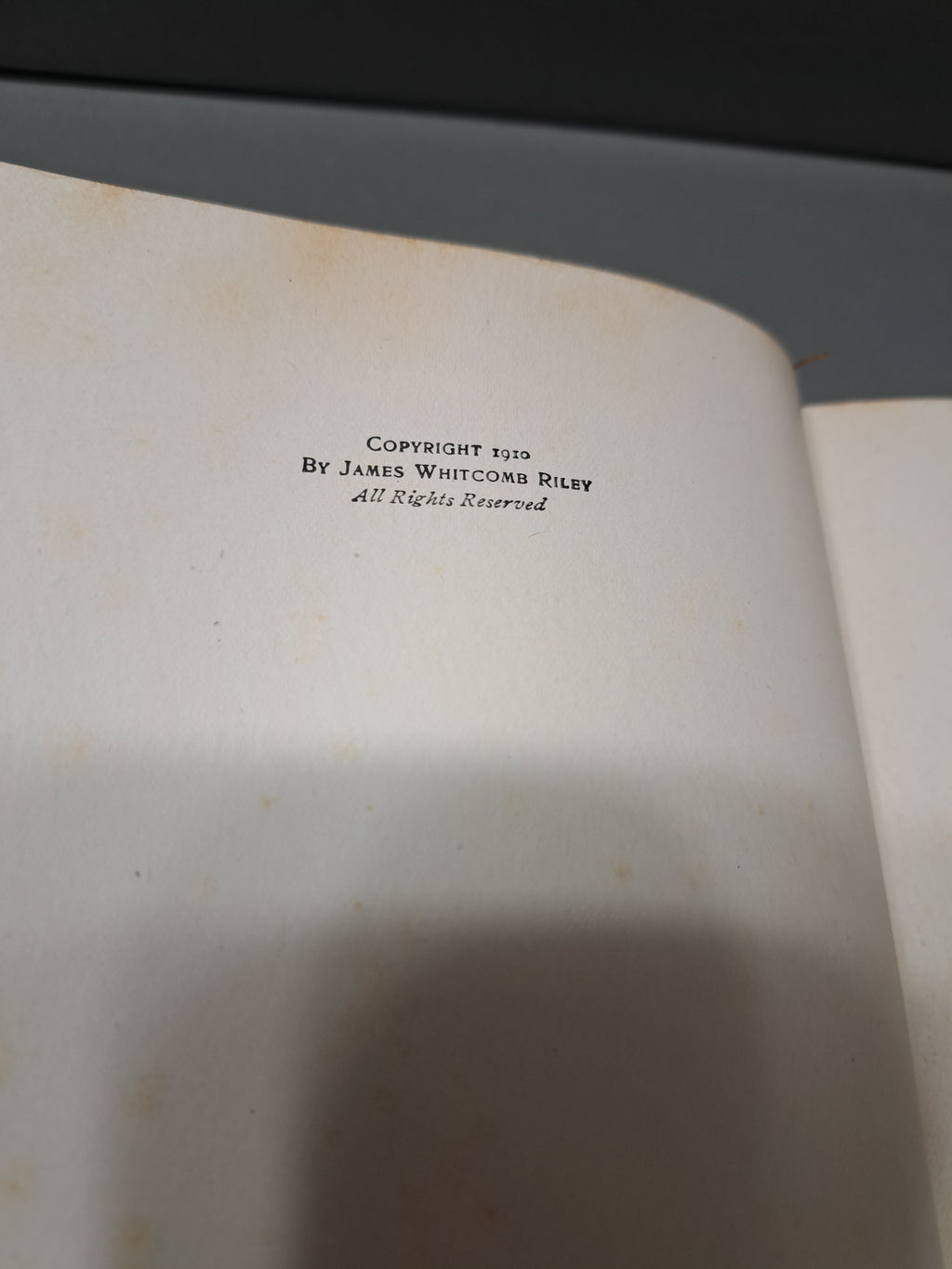 Vintage 1910 first edition of Riley Songs of Home by James Whitcomb Riley