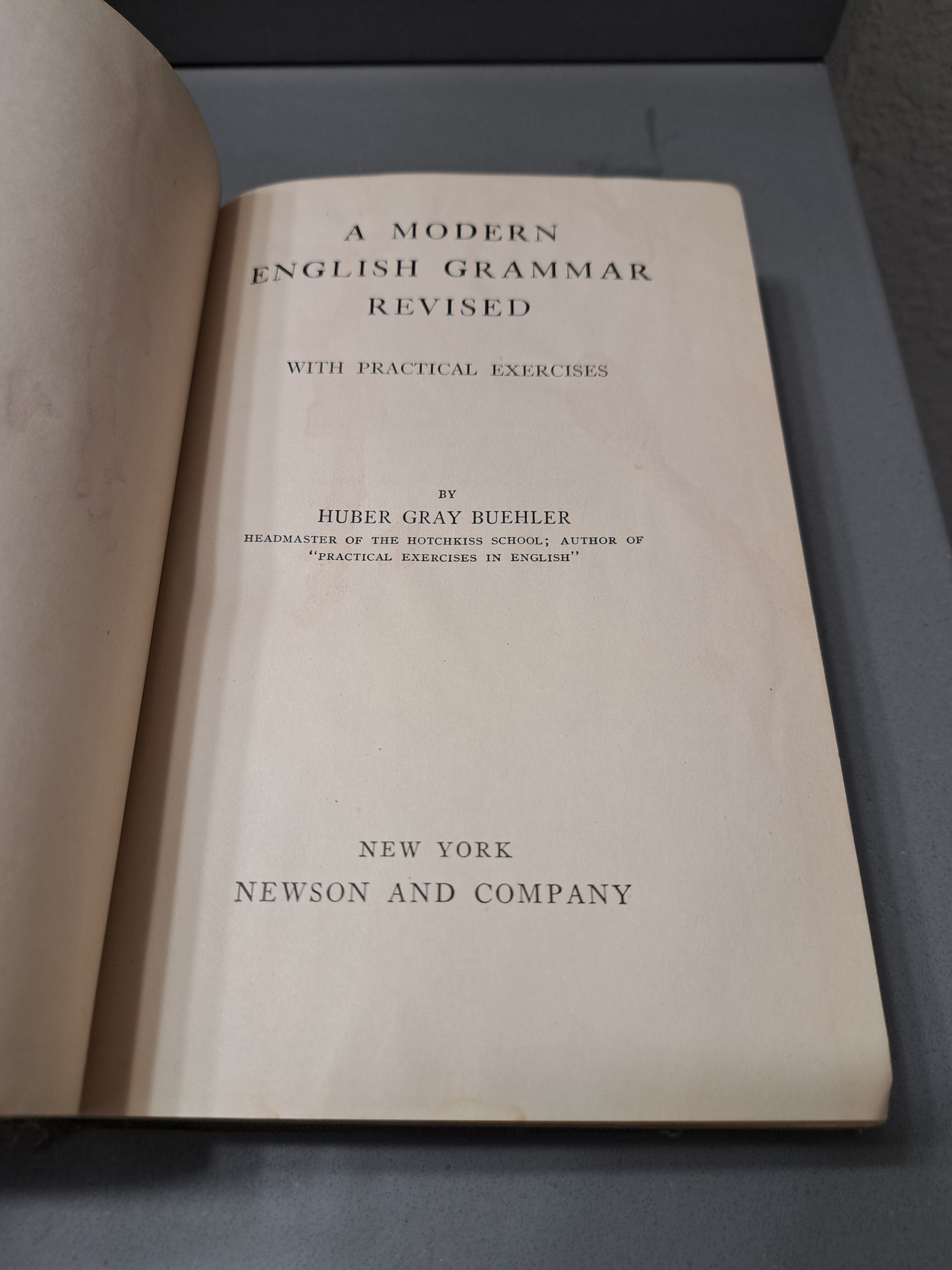 Vintage 1914 A Modern English Grammar Revised with Practical Exercises by Huber Gray Buehler