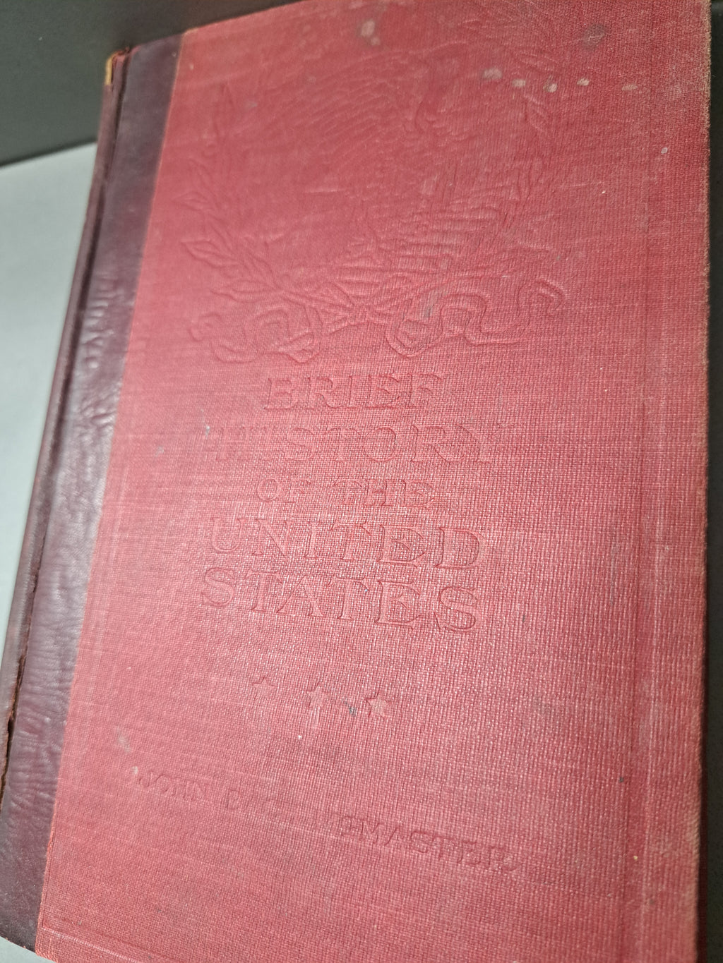 Vintage 1907 Brief History of the United States by John Bach McMaster