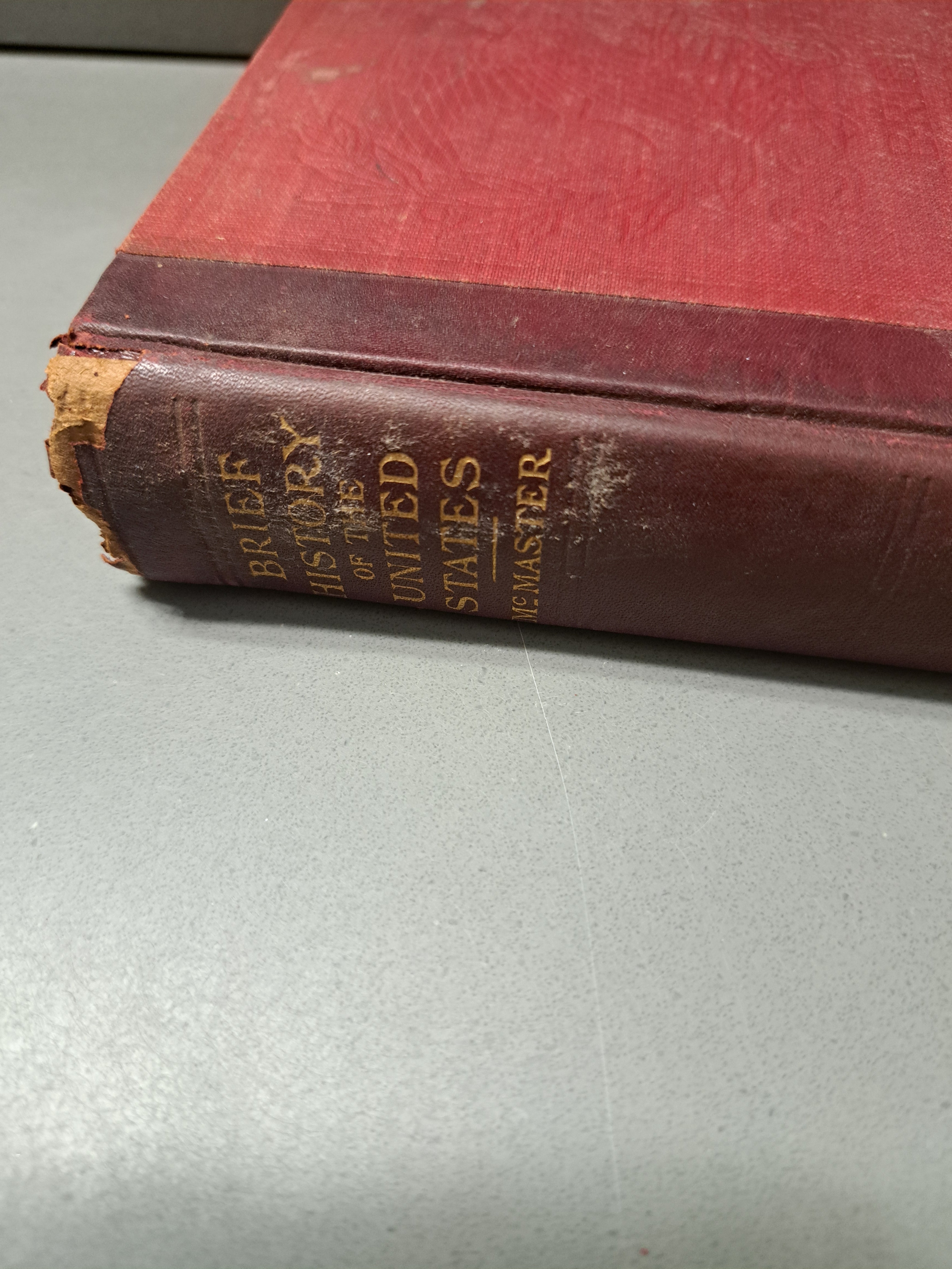 Vintage 1907 Brief History of the United States by John Bach McMaster