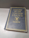 Vintage 1925 History of the United States by Wilbur Fisk Gordy