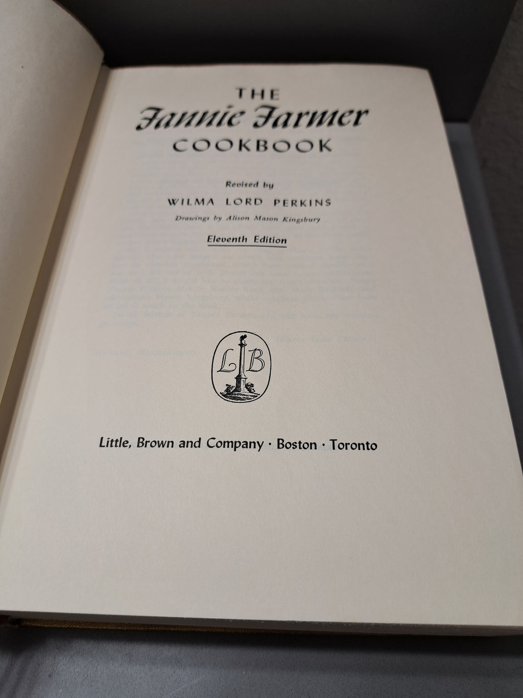 Vintage 1965 The Fannie Farmer cookbook