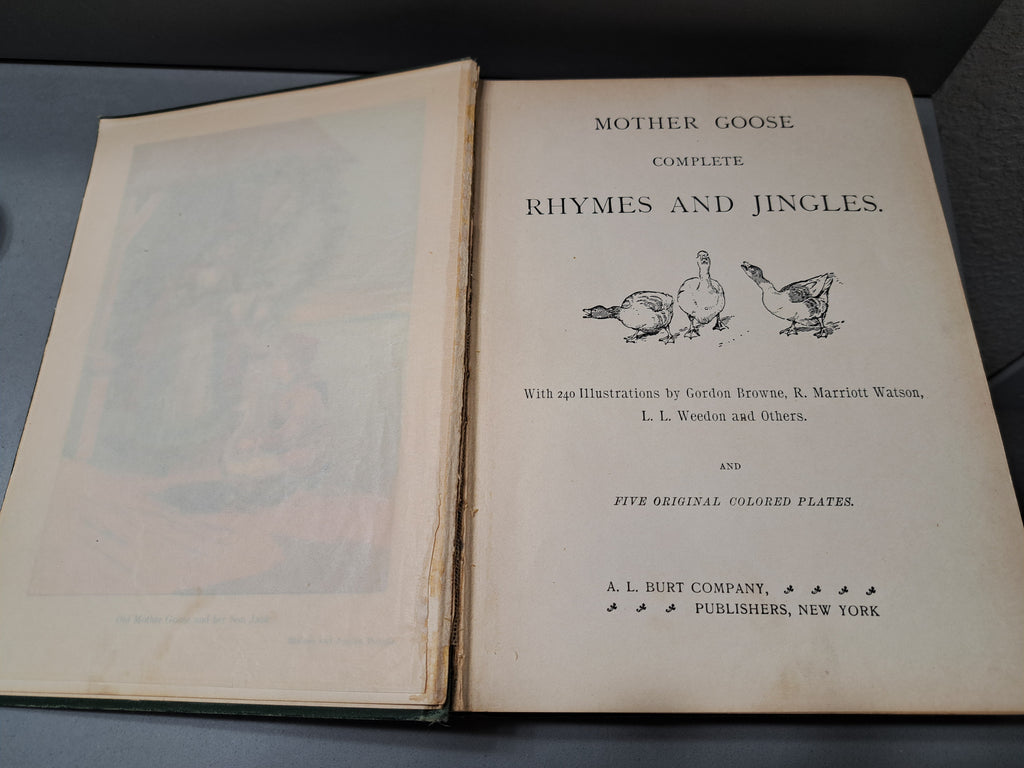 Vintage early 1900s Mother Goose Complete Rhymes and Jingles