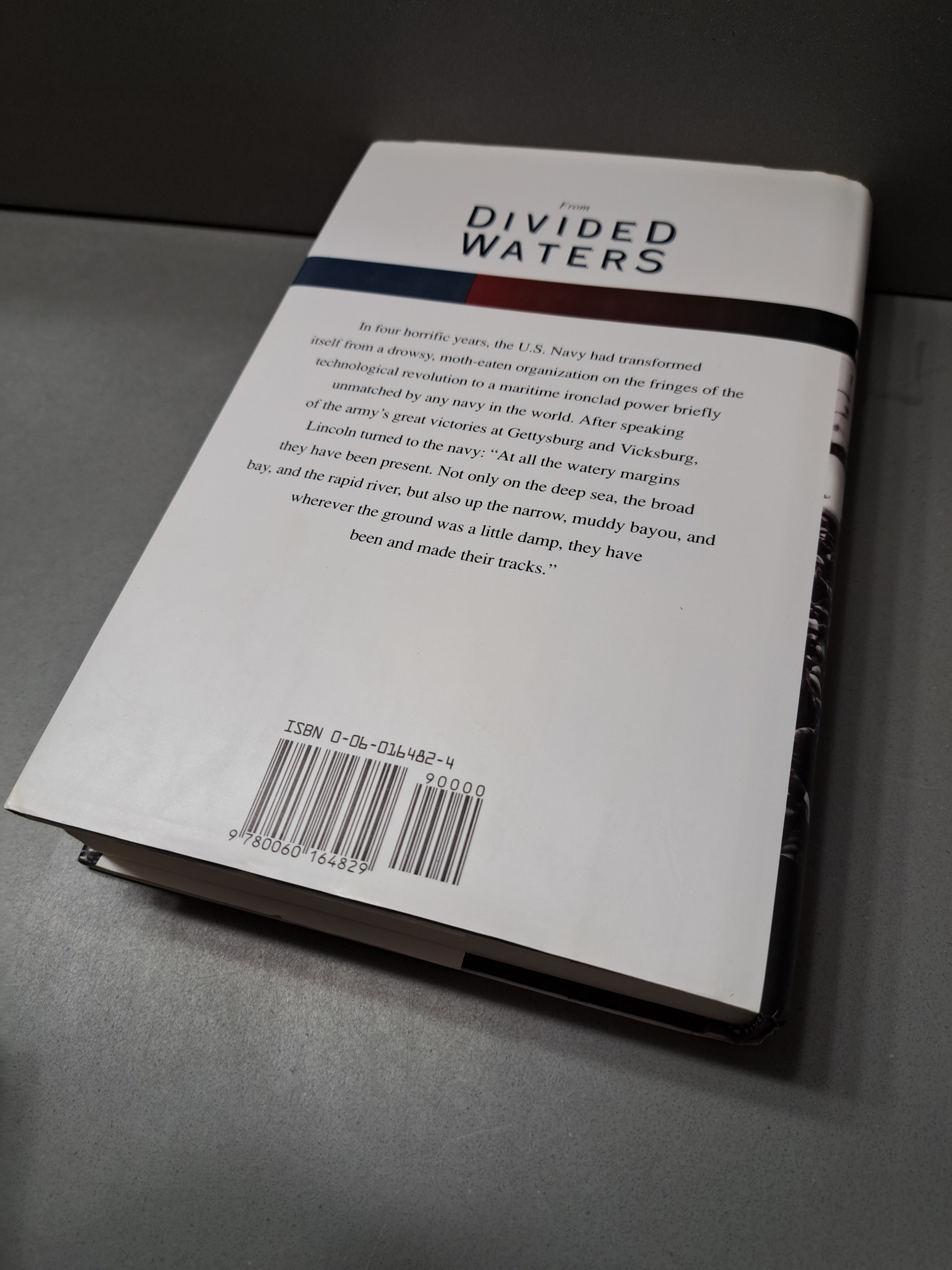 1995 first edition of Divided Waters: The Naval History of the Civil War by Ivan Musicant