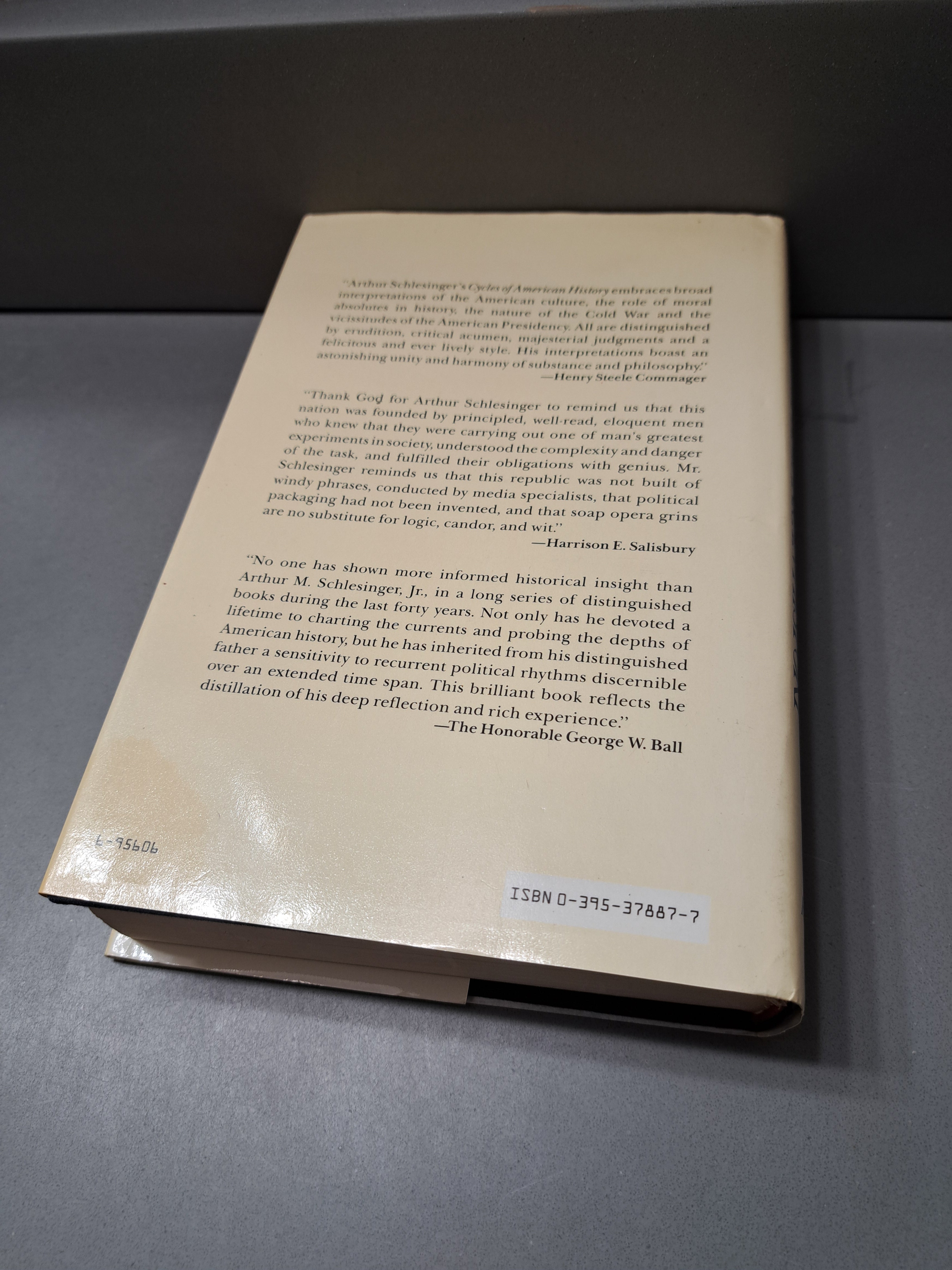 Vintage 1986 of The Cycles of American History by Arthur M Schlesinger Jr