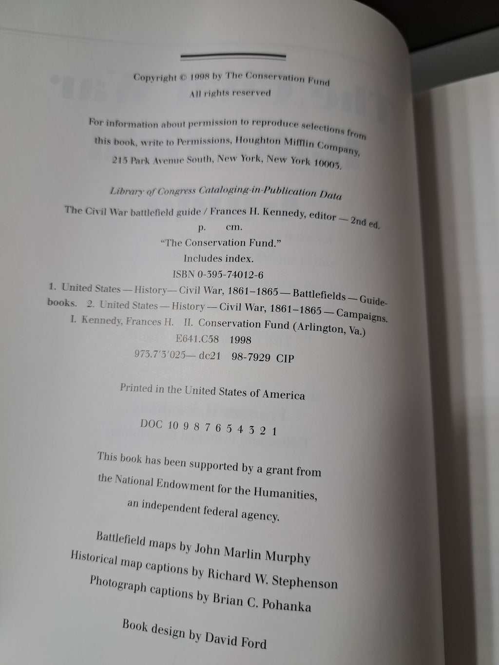 Second edition of The Civil War Battlefield Guide by Frances H Kennedy