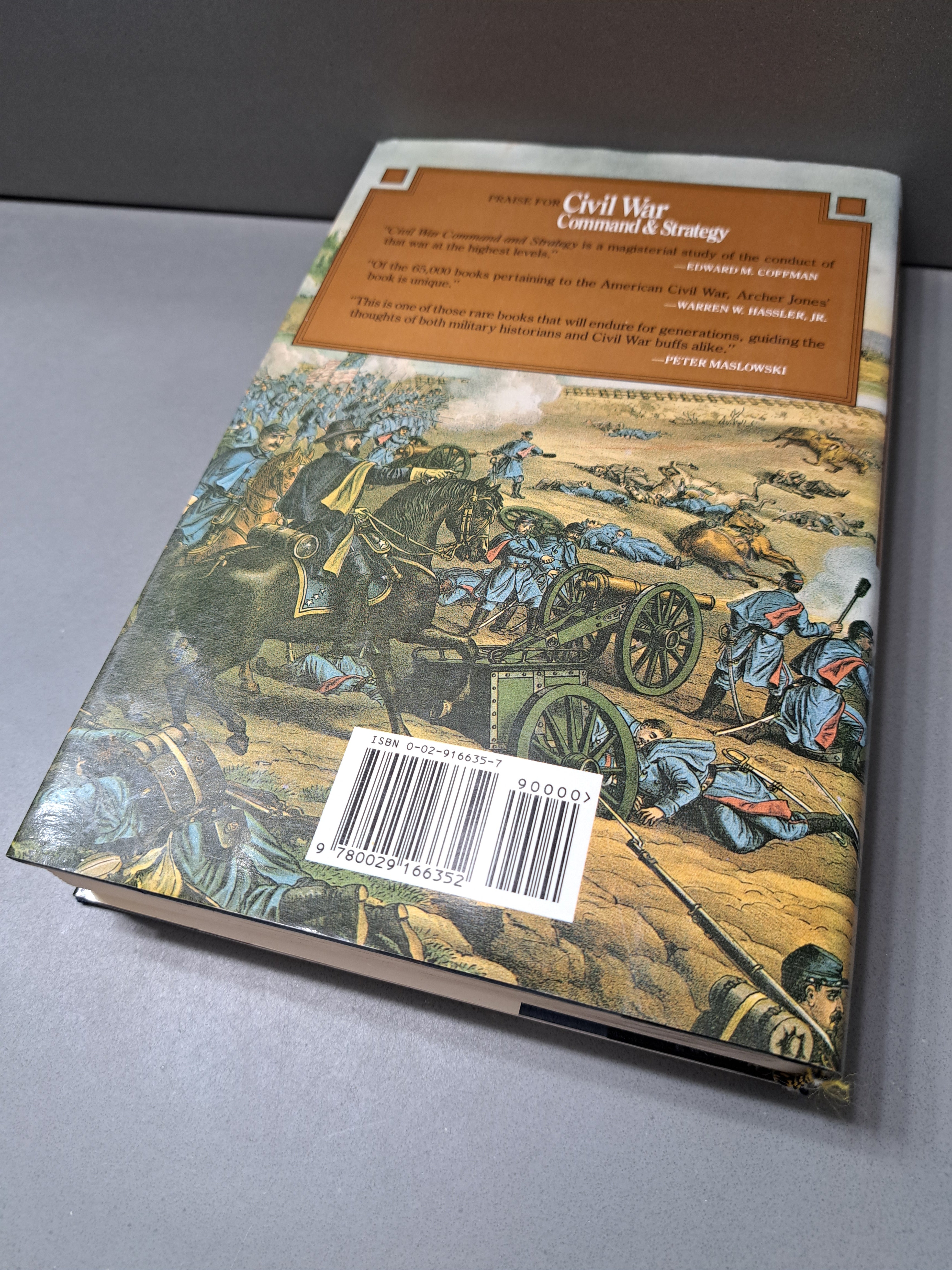 1992 first edition of Civil War Command and Strategy: The Process of Victory and Defeat by Archer Jones