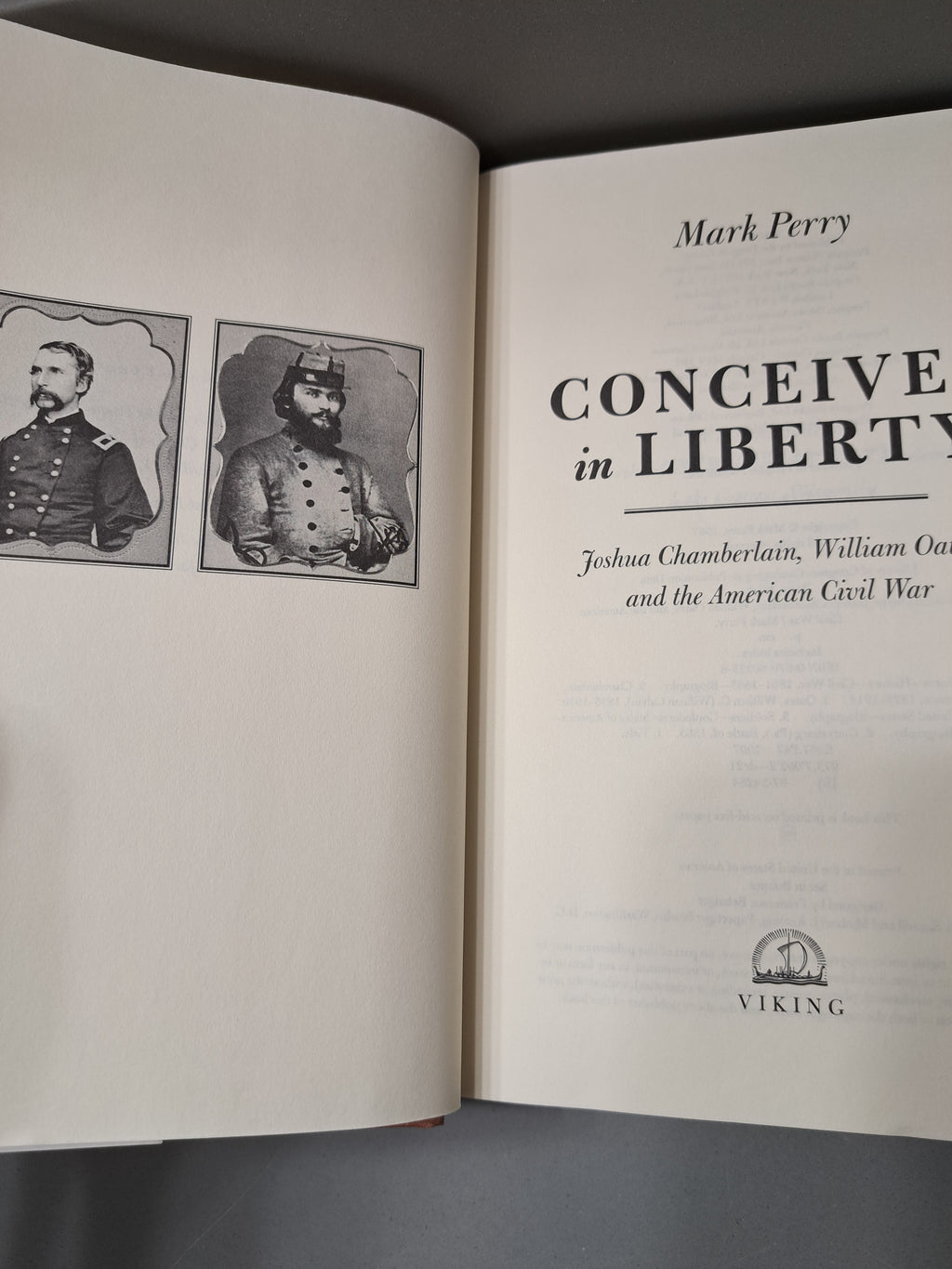 1997 first edition of Conceived in Liberty by Mark Perry