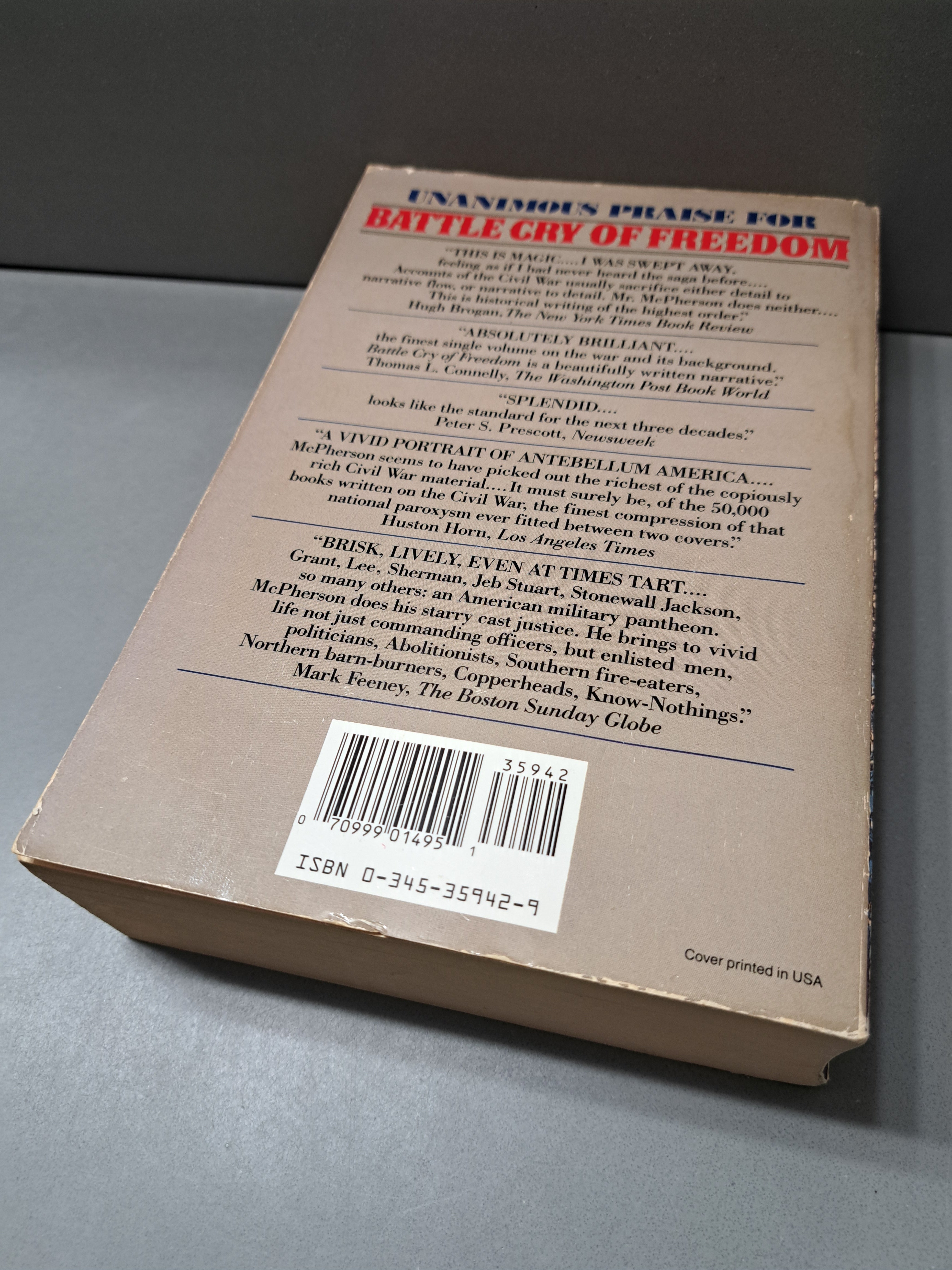 Vintage 1989 Battle Cry of Freedom: The Civil War Era by James M McPherson