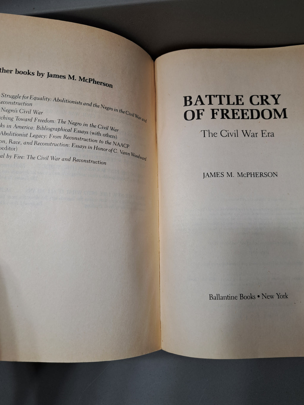 Vintage 1989 Battle Cry of Freedom: The Civil War Era by James M McPherson
