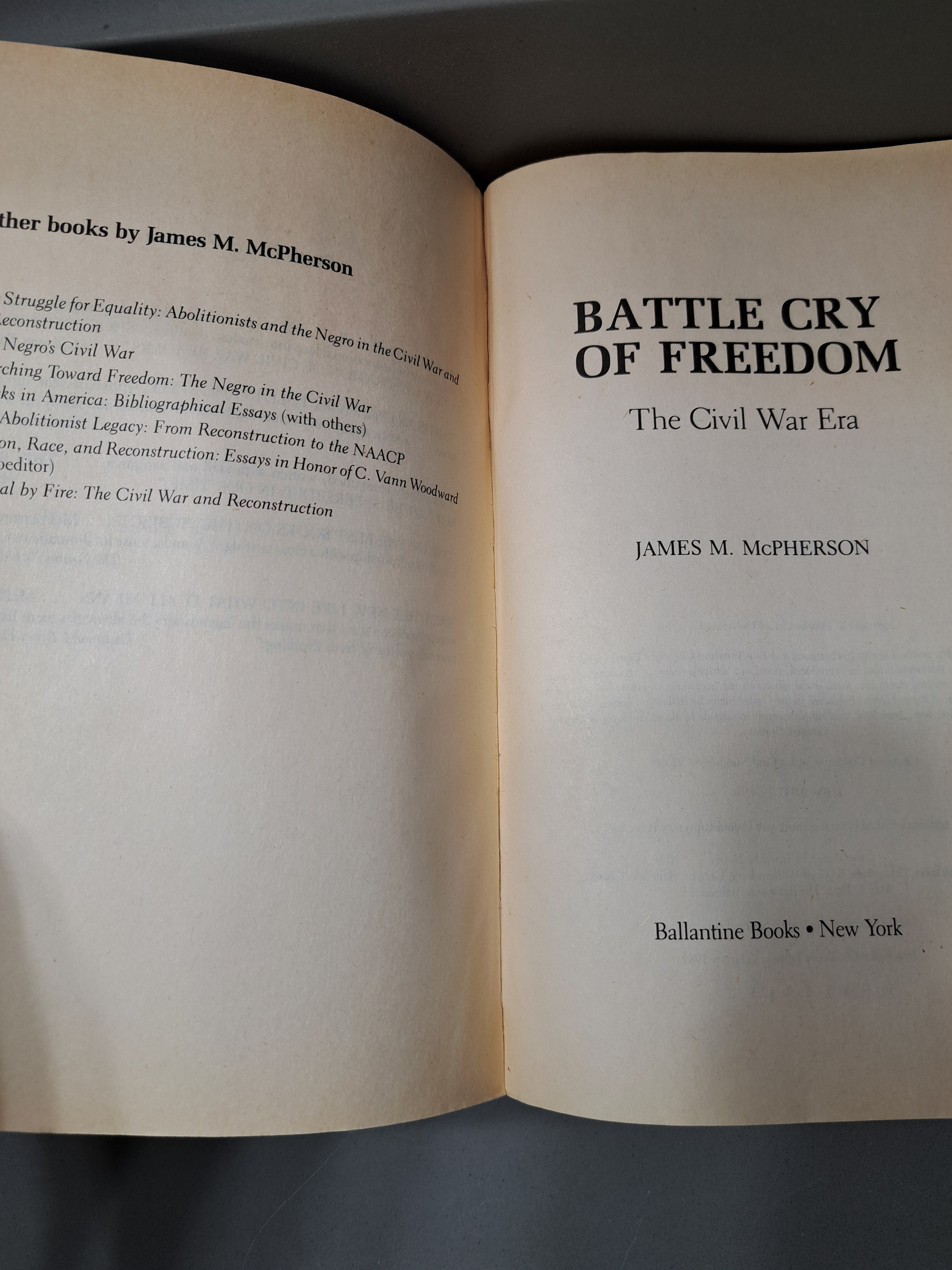 Vintage 1989 Battle Cry of Freedom: The Civil War Era by James M McPherson