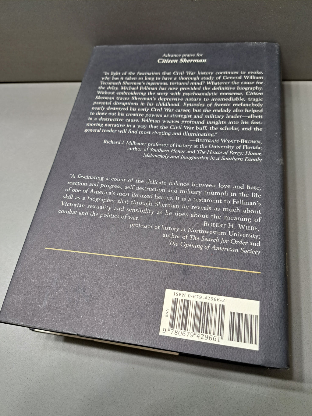 1995 first edition of Citizen Sherman: A Life of William Tecumseh Sherman by Michael Fellman