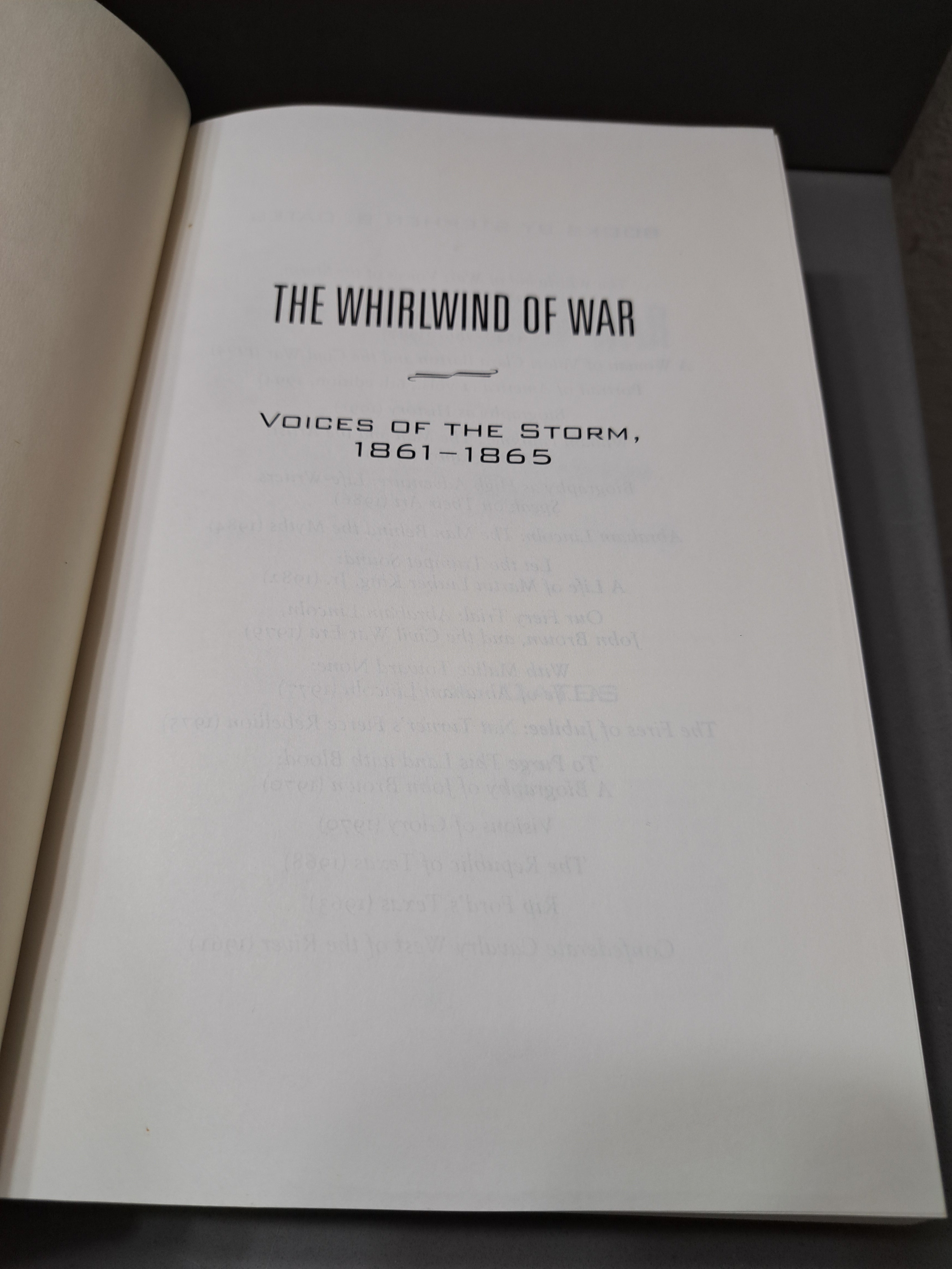 First edition of The Whirlwind of War: Voices of the Storm, 1861-1865 by Stephen B Oates