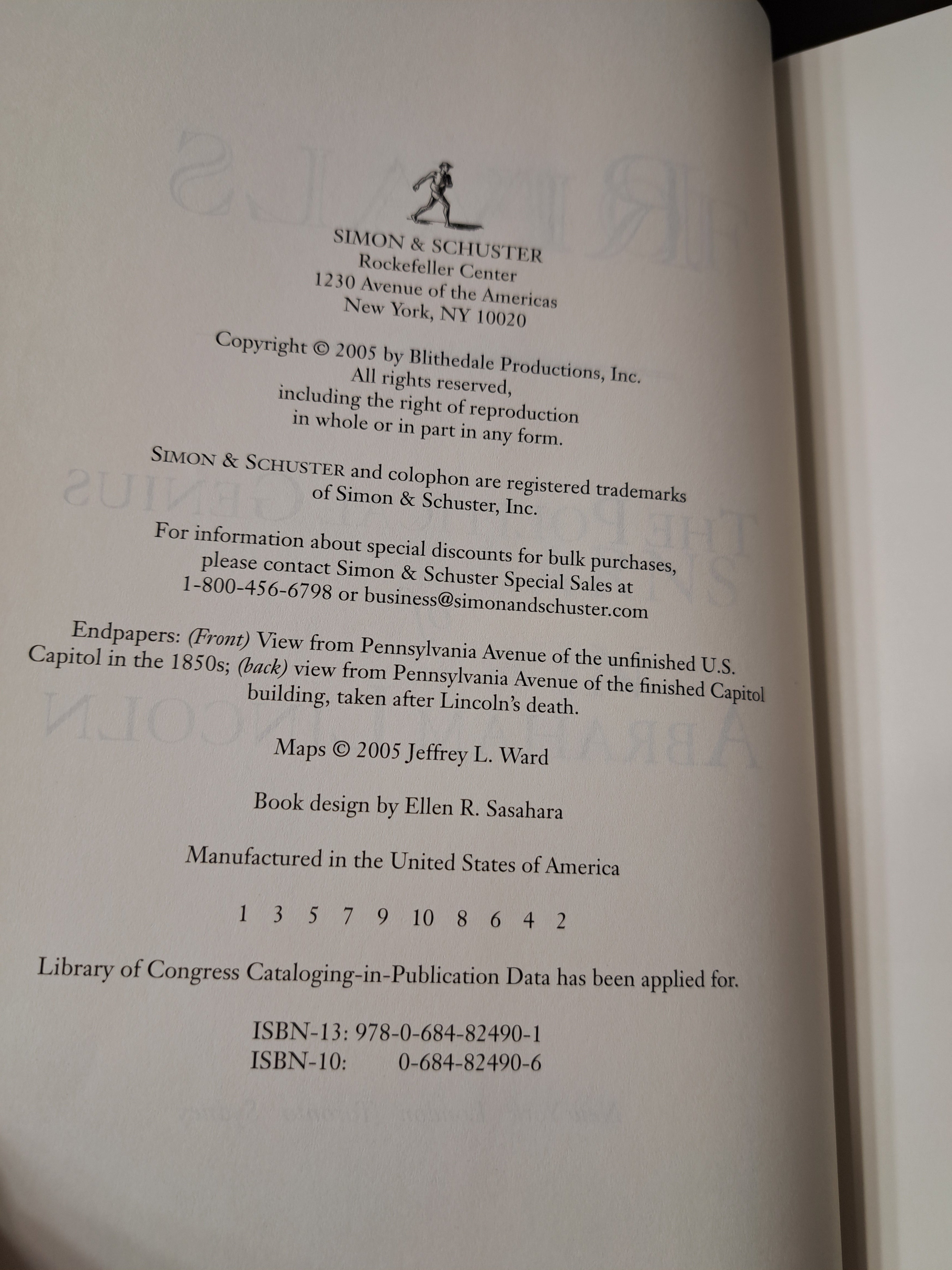 2005 first edition of Team of Rivals: The Political Genius of Abraham Lincoln by Doris Kearns Goodwin