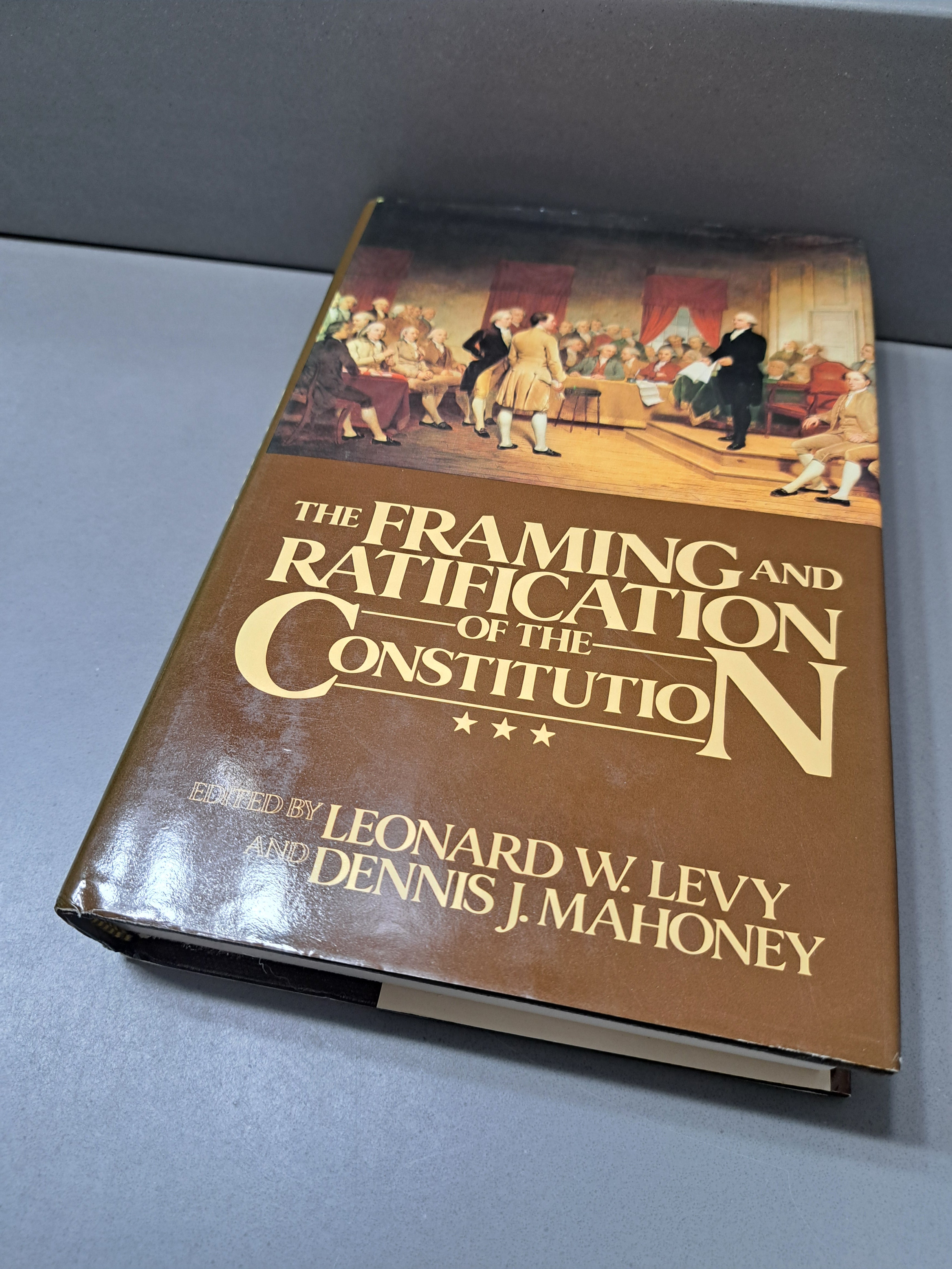 Vintage 1987 first edition of The Framing and Ratification of the Constitution