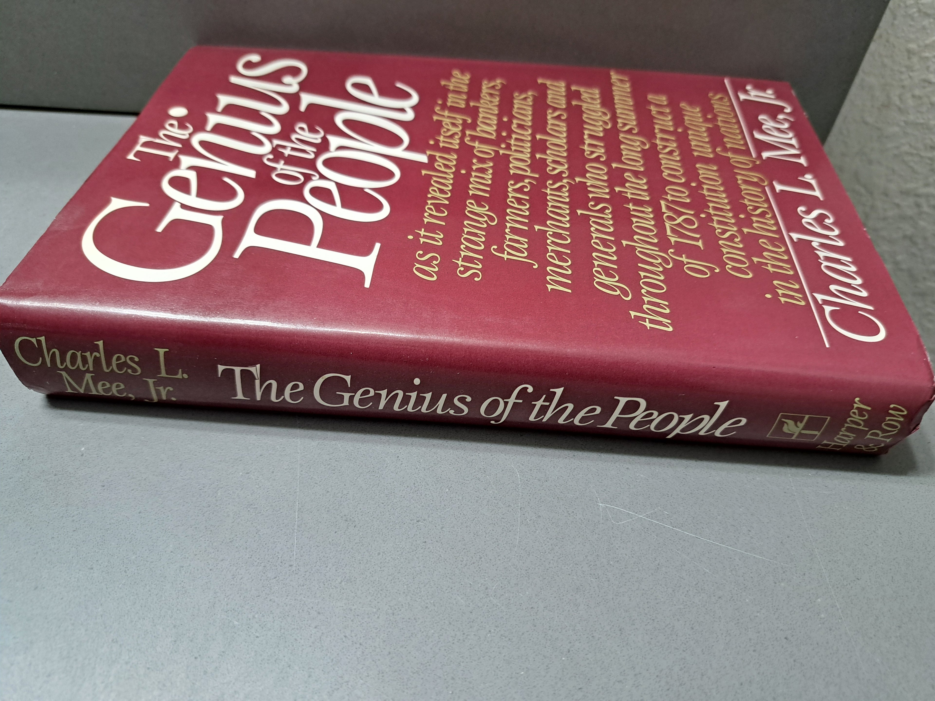 Vintage 1987 first edition of The Genius of the People by Charles L Mee Jr