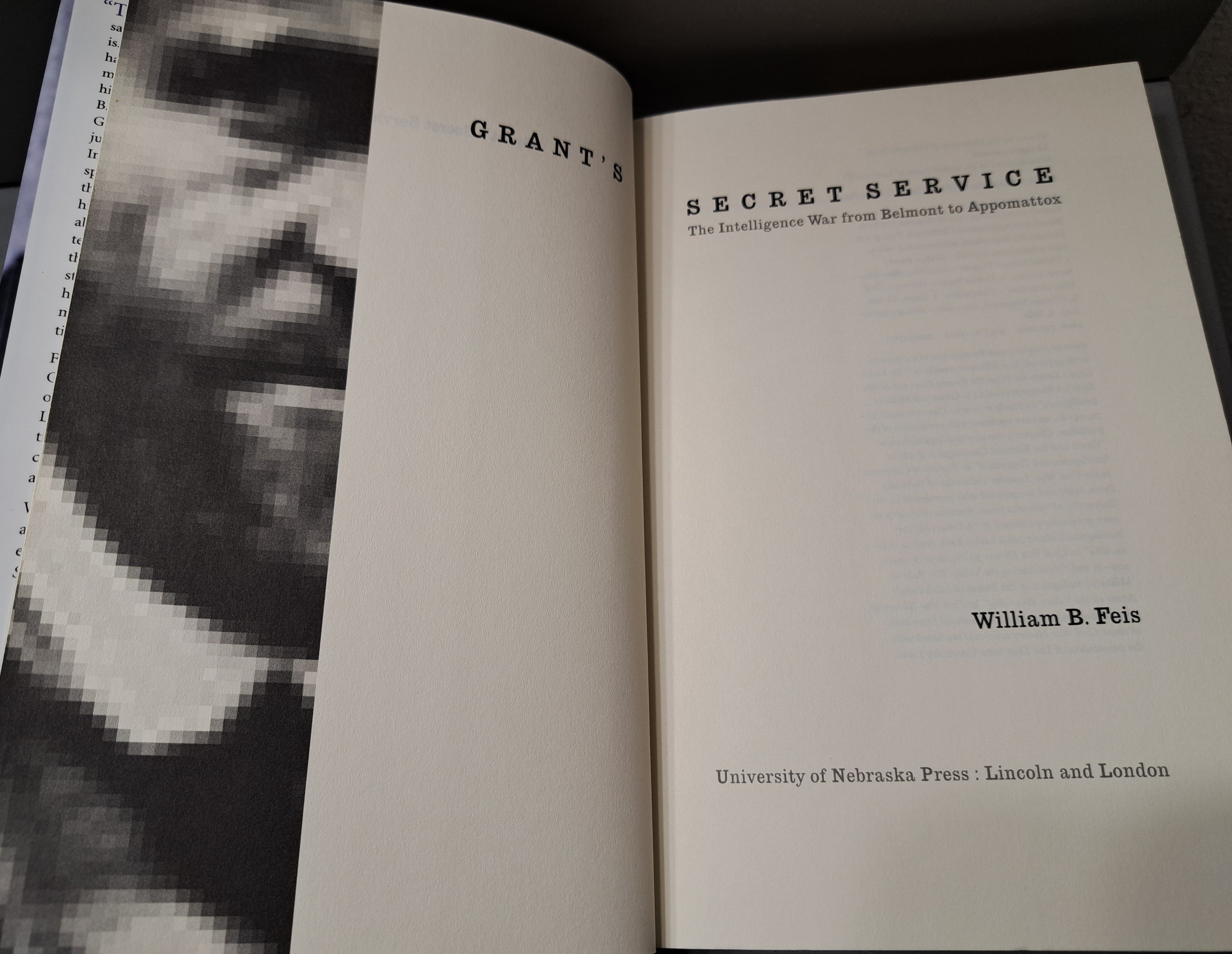 First edition of Grant's Secret Service by William B Feis
