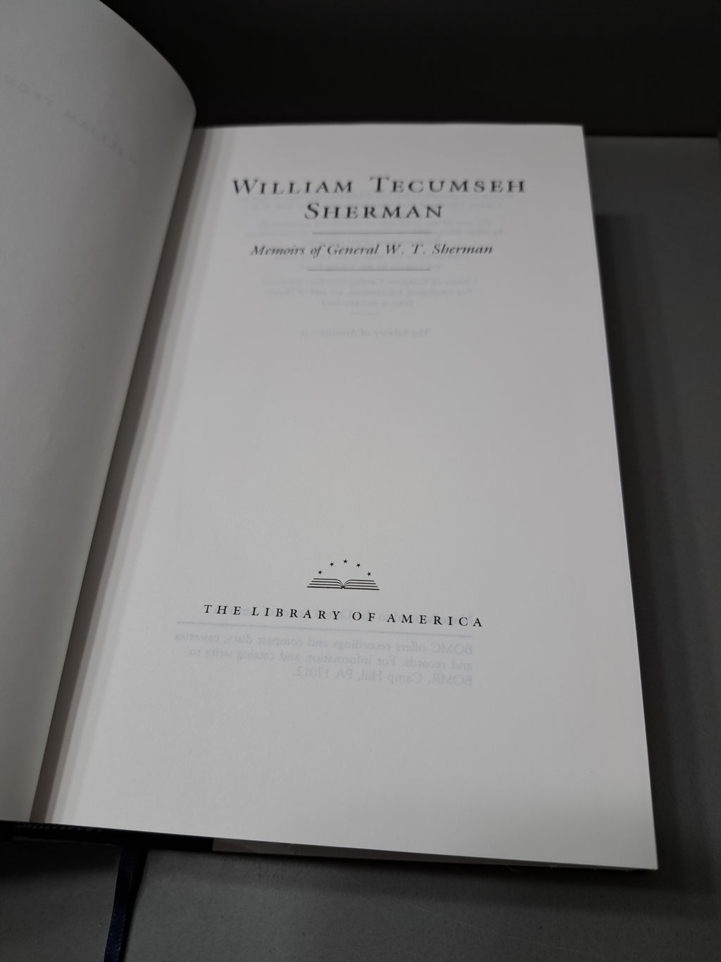 1990 first edition of Sherman: Memoirs of General W.T. Sherman