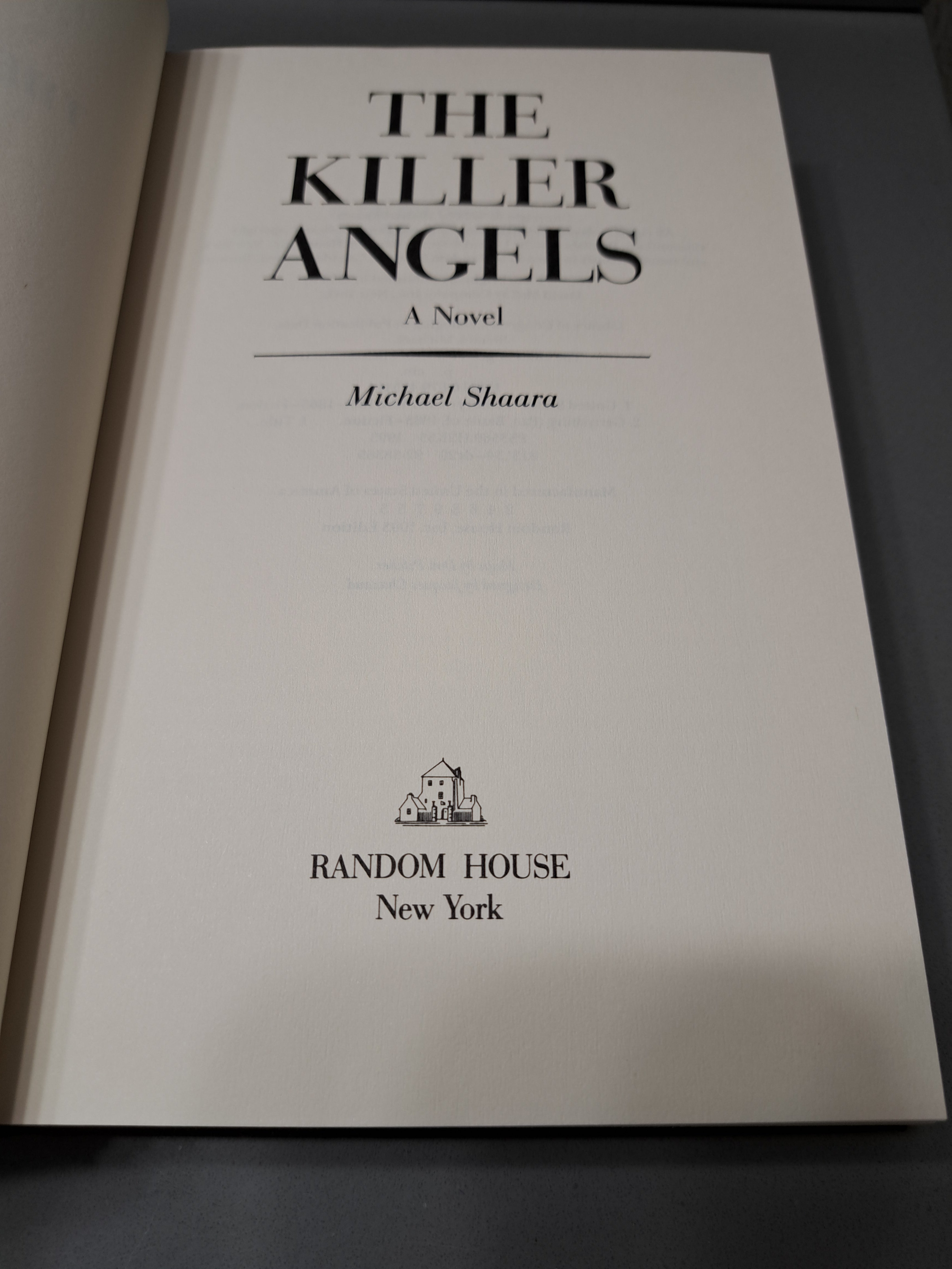 Vintage 1974 first edition of The Killer Angels by Michael Shaara