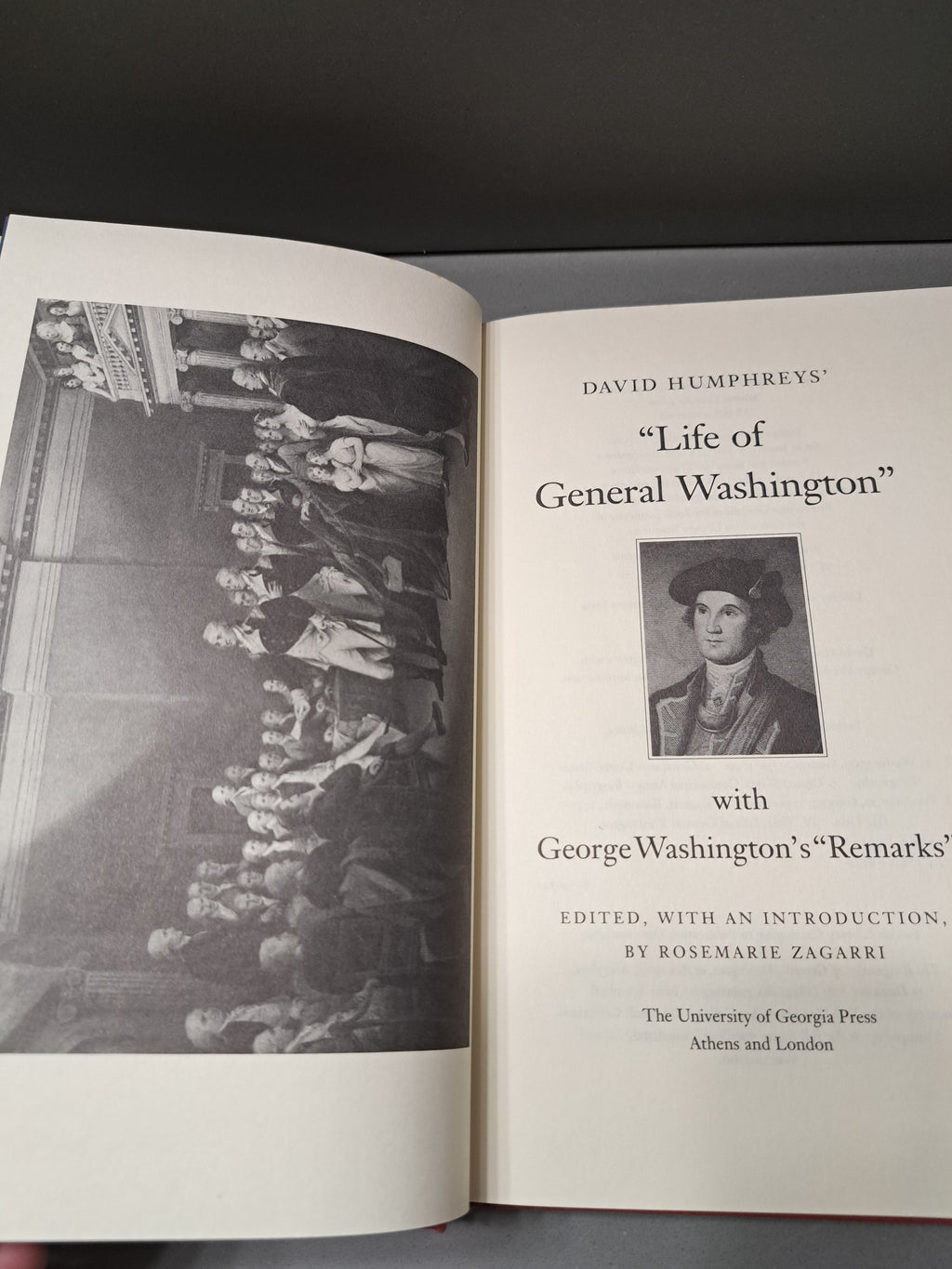 Vintage 1991 first edition of David Humphrey's "Life of General Washington" with George Washington's "Remarks"
