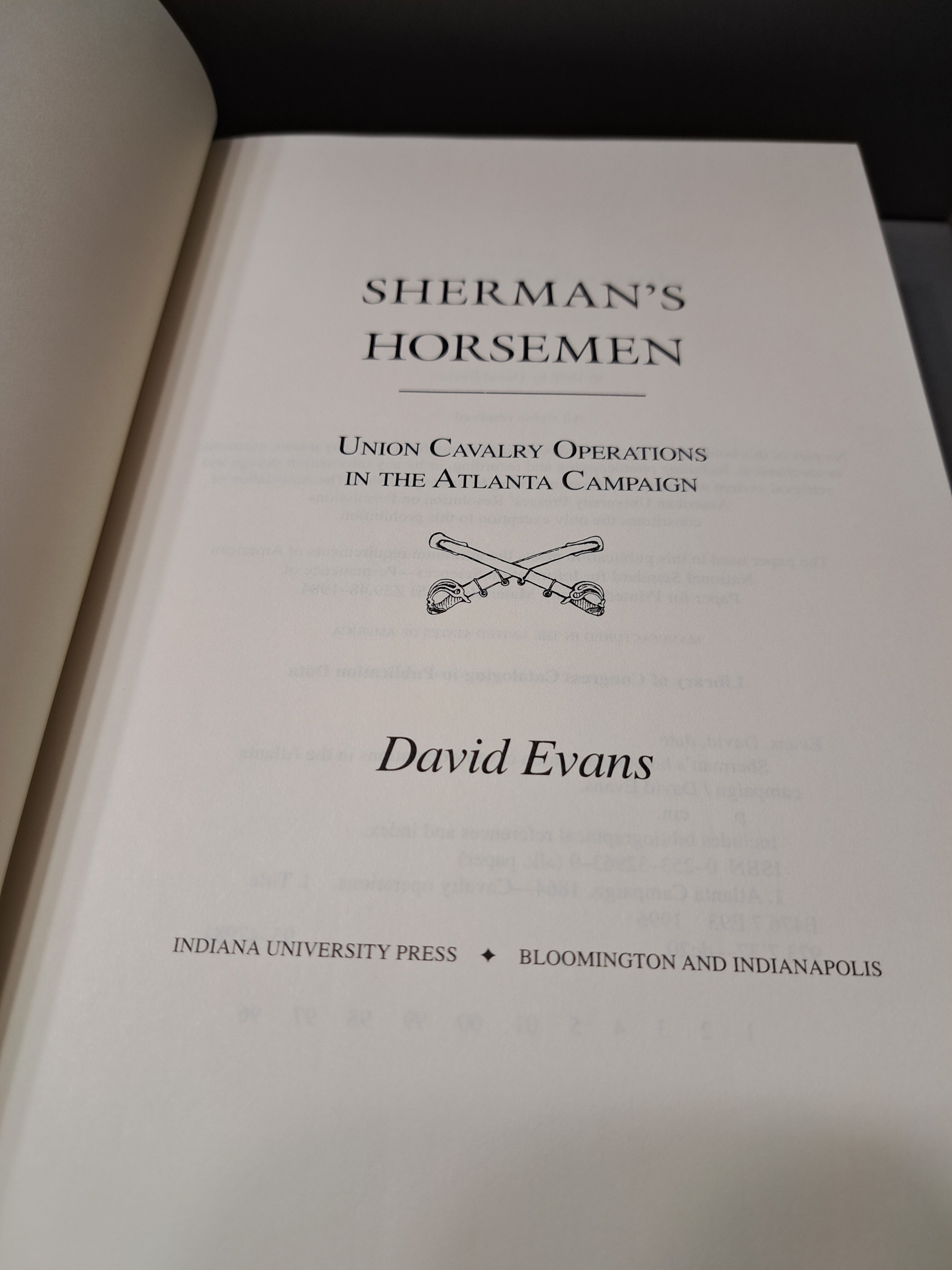 1996 first edition of Sherman's Horsemen by David Evans