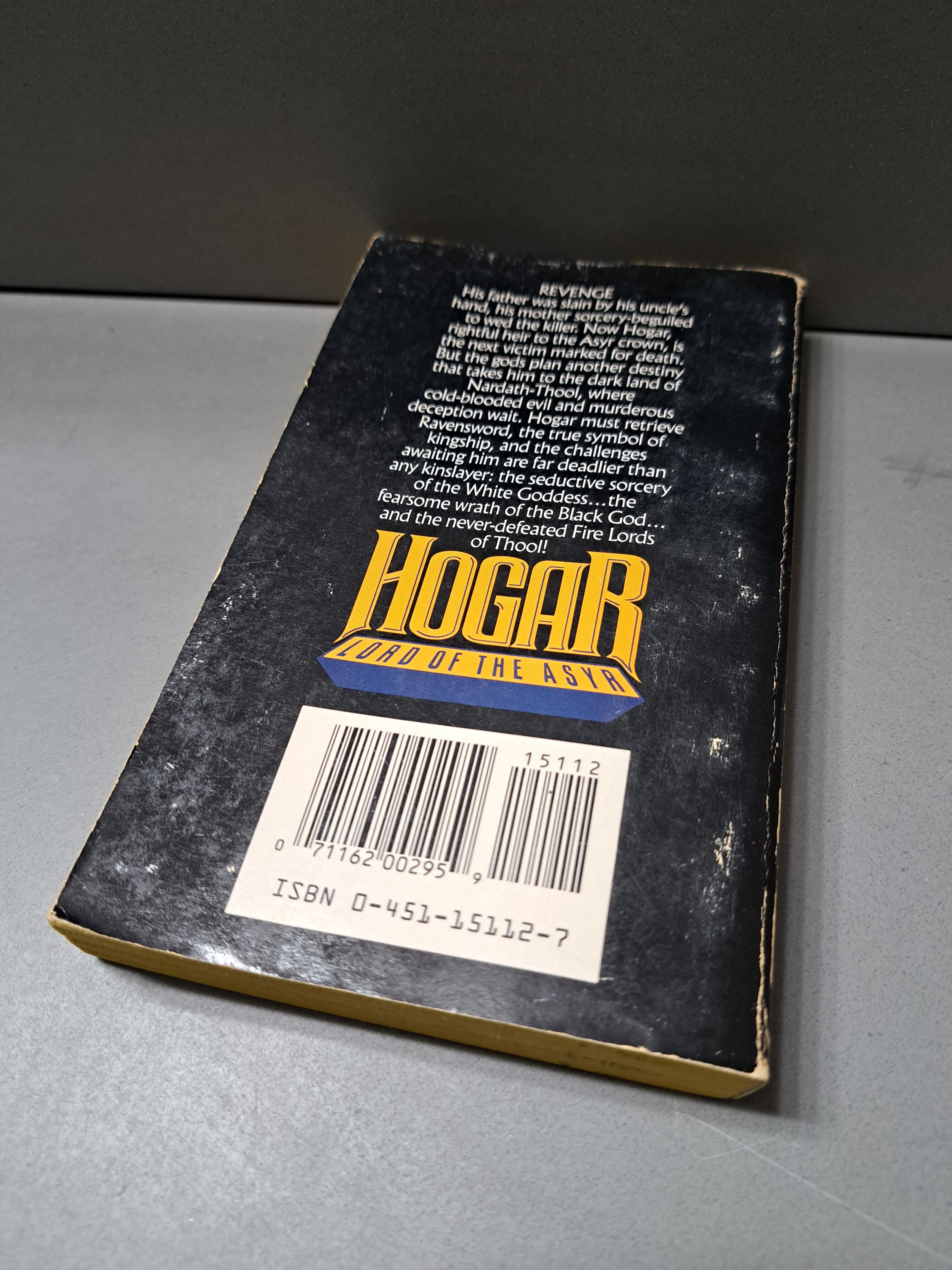 Vintage 1987 first edition of Hogar, Lord of the Asyr by John Rufus Sharpe III